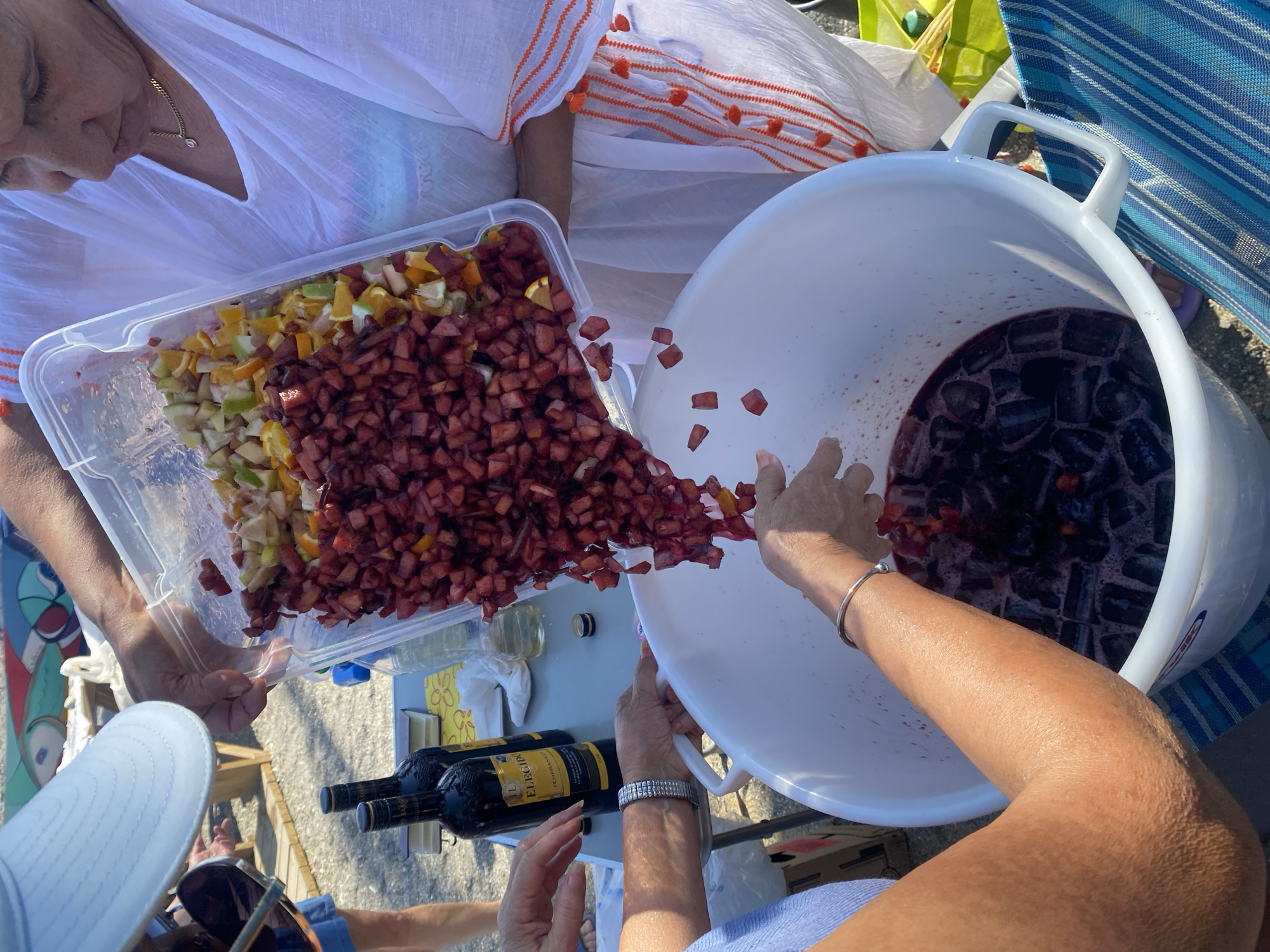 Beachside sangria-making and barbecue on a Marbella afternoon