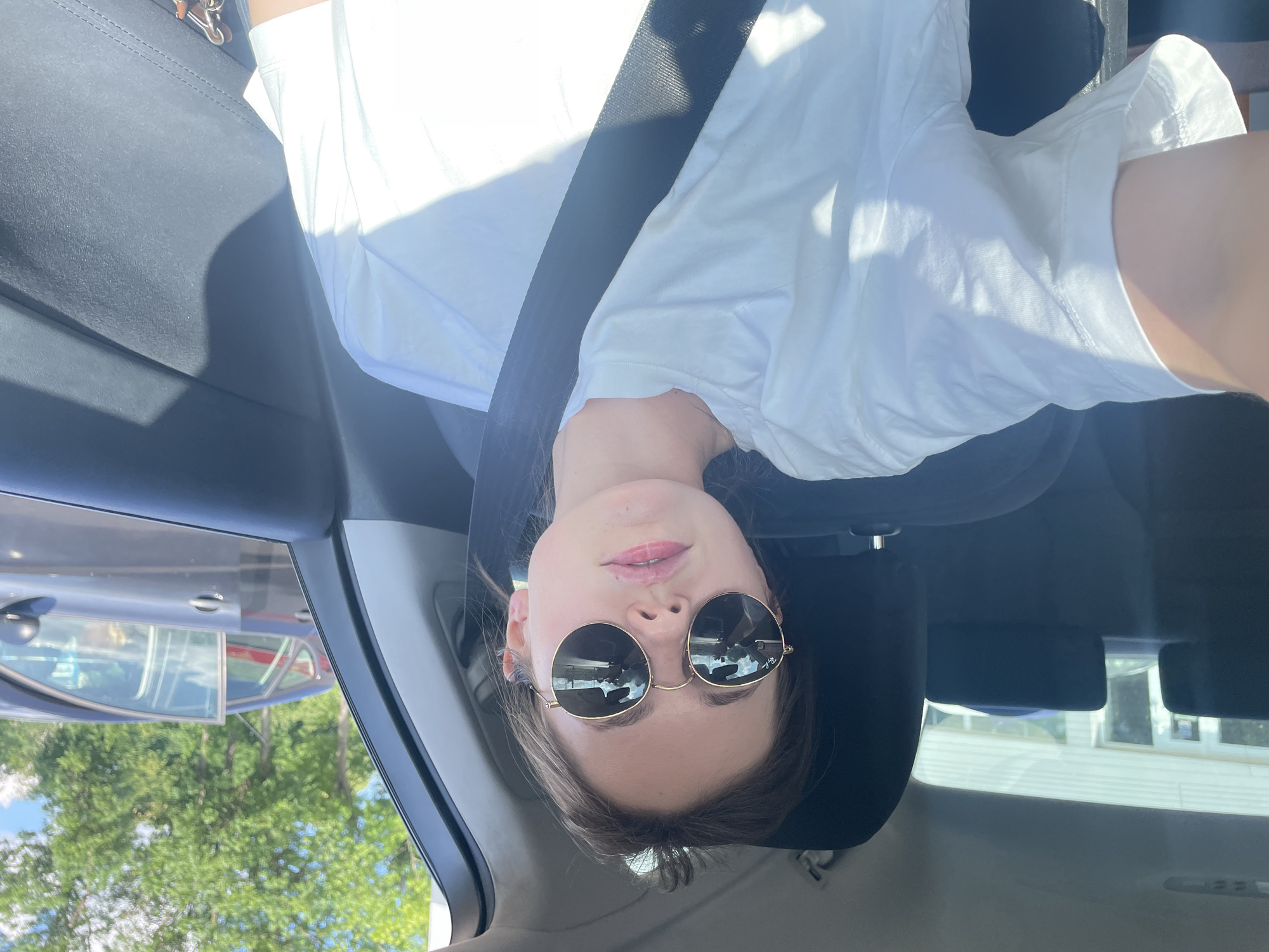 Sunny day, parked car, Jelenia Góra