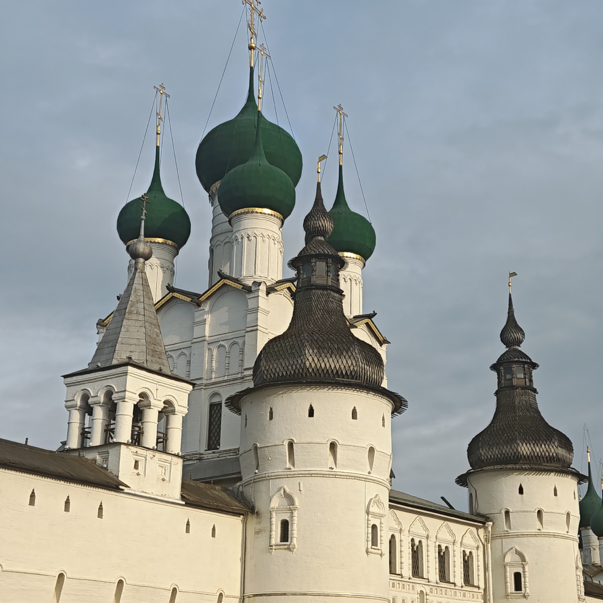 Street scenes document historic Rostov Kremlin architecture in Russia