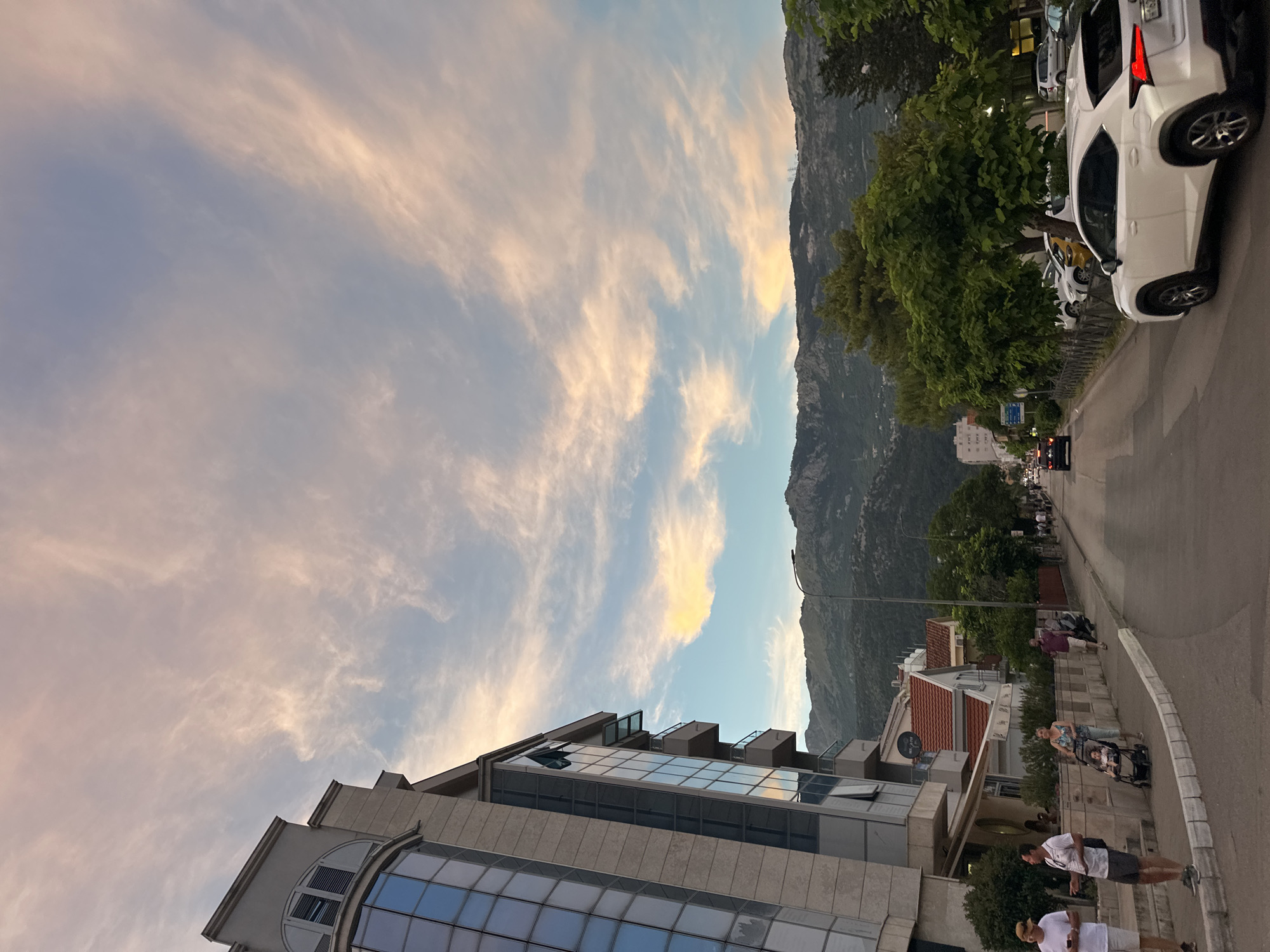 Evening in Budva: balcony hangs and night streets