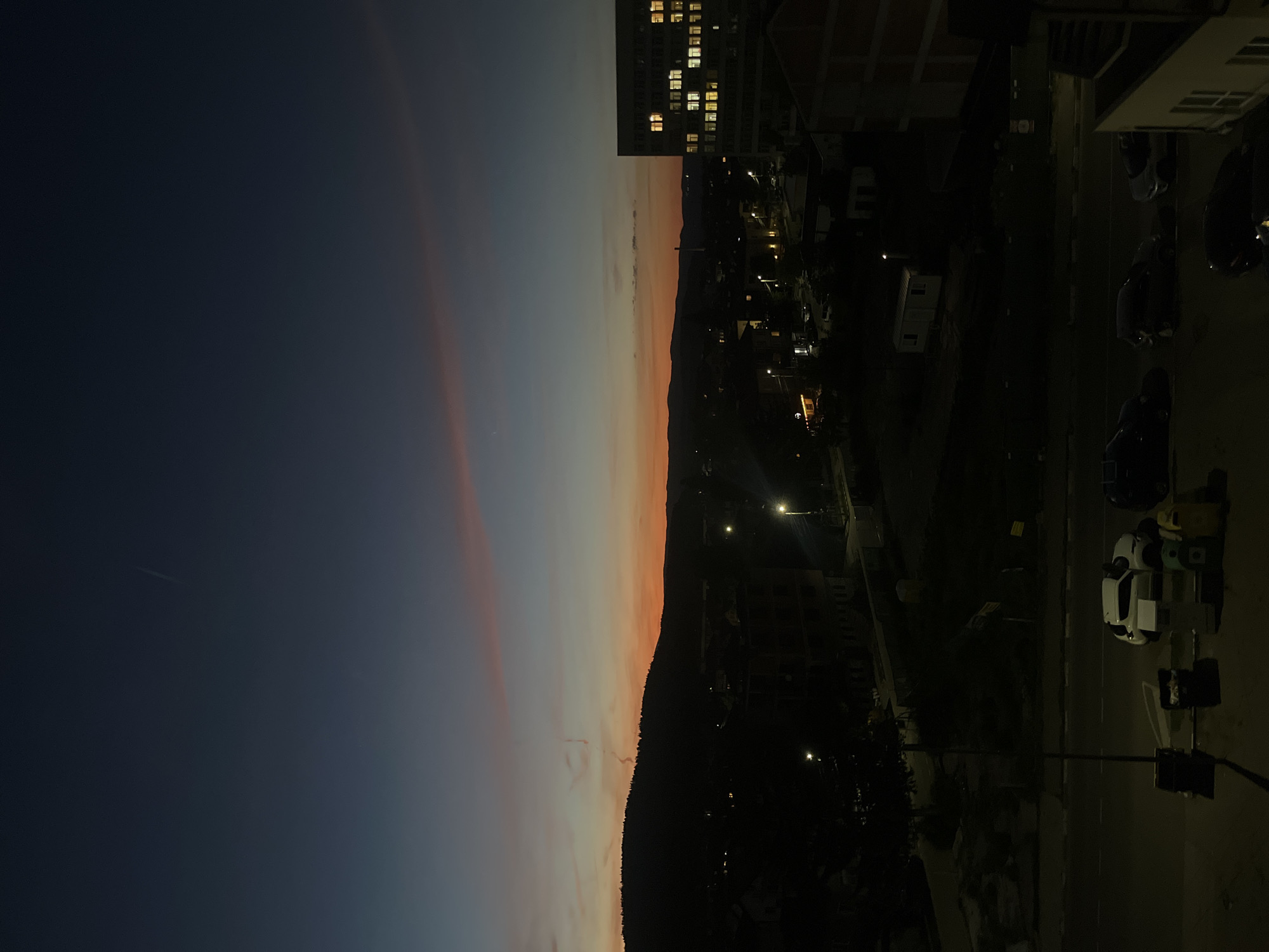 Evening scenes captured in Samokov include twilight cityscape, consumer goods