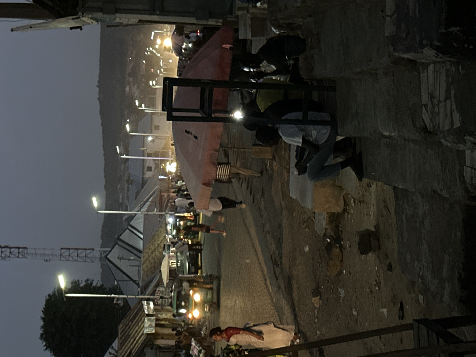 Evening street food preparation observed in Jos, Nigeria