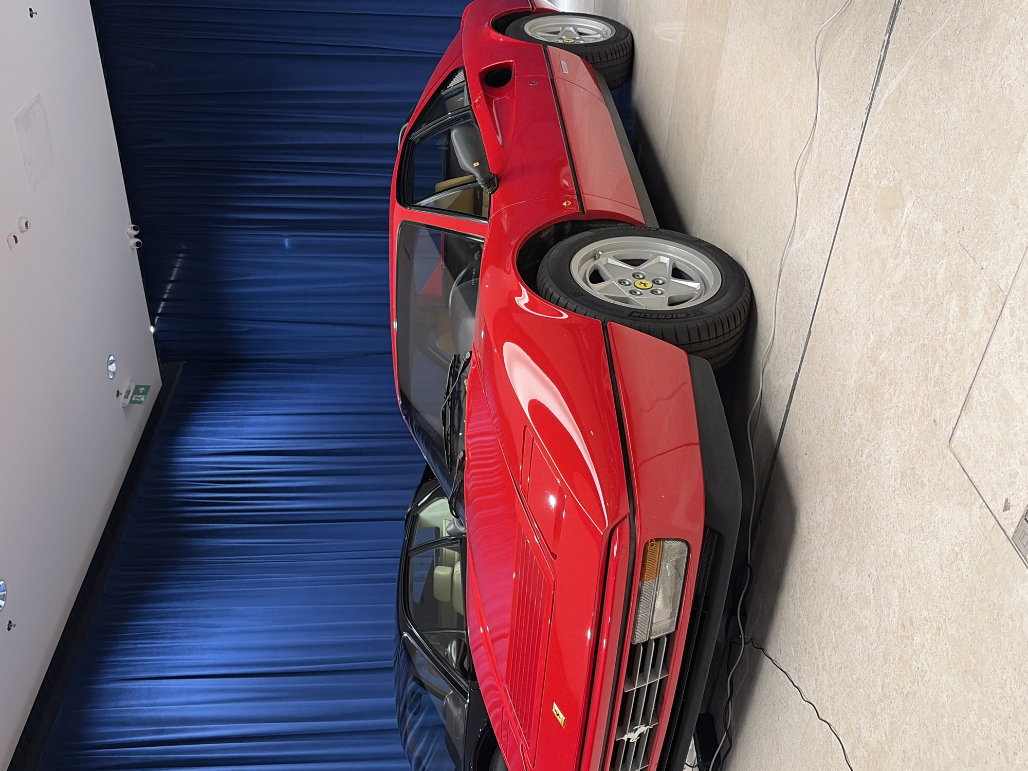 Vintage Ferraris on indoor display in Tashkent