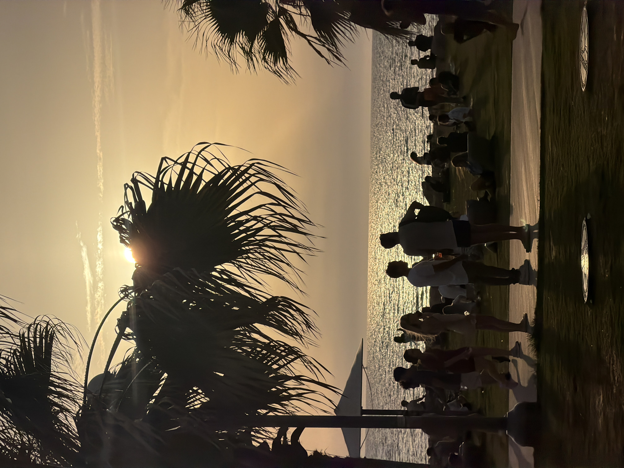 Sunset documented along Tel-Aviv coastal promenade