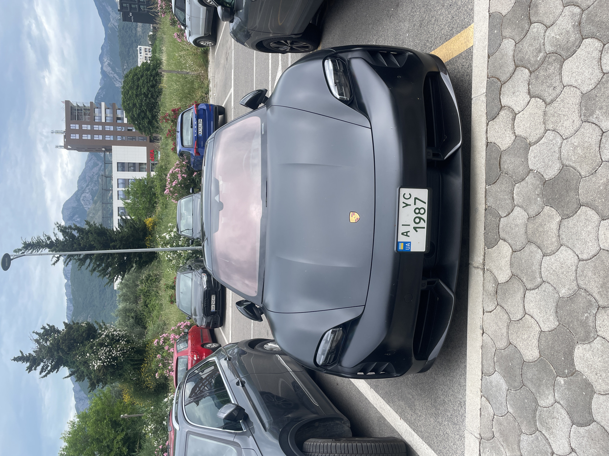 Ukrainian-plated Porsche spotted in Montenegro parking lot
