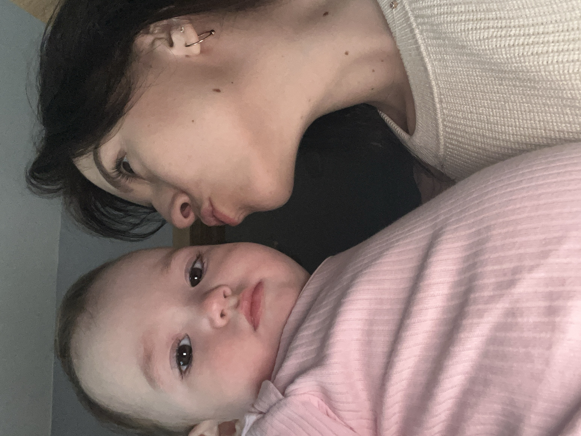 Mother and baby photographed in casual family moments, Shushary