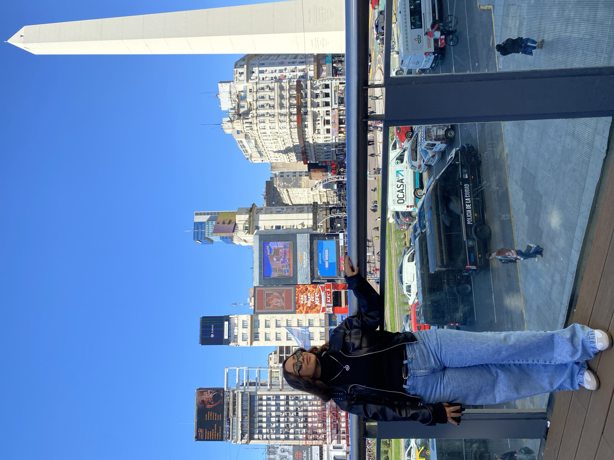 Tourists gather at Buenos Aires Obelisco for photos, drone flights