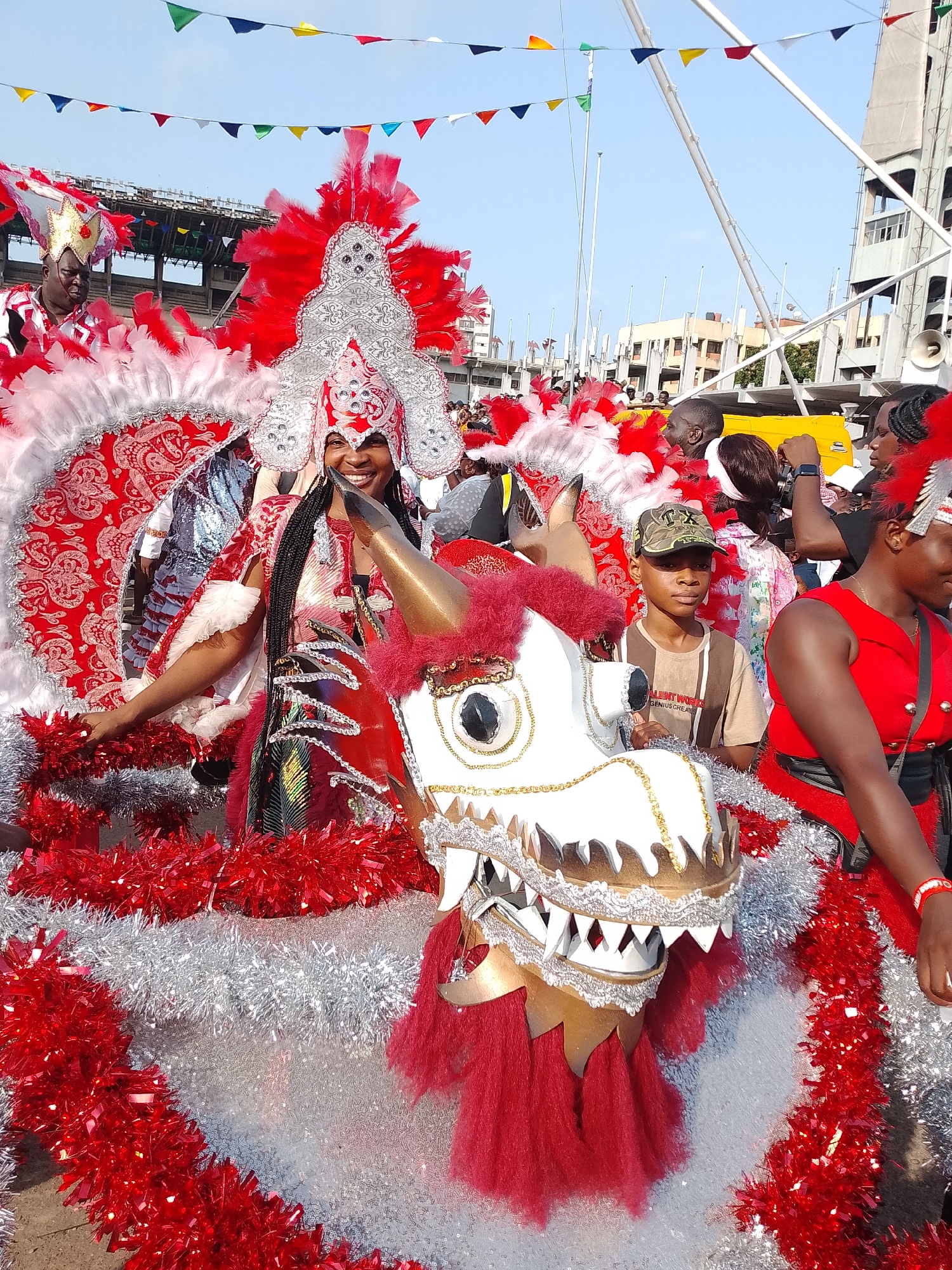 Carnival celebration draws costumed crowds in Lagos, Nigeria