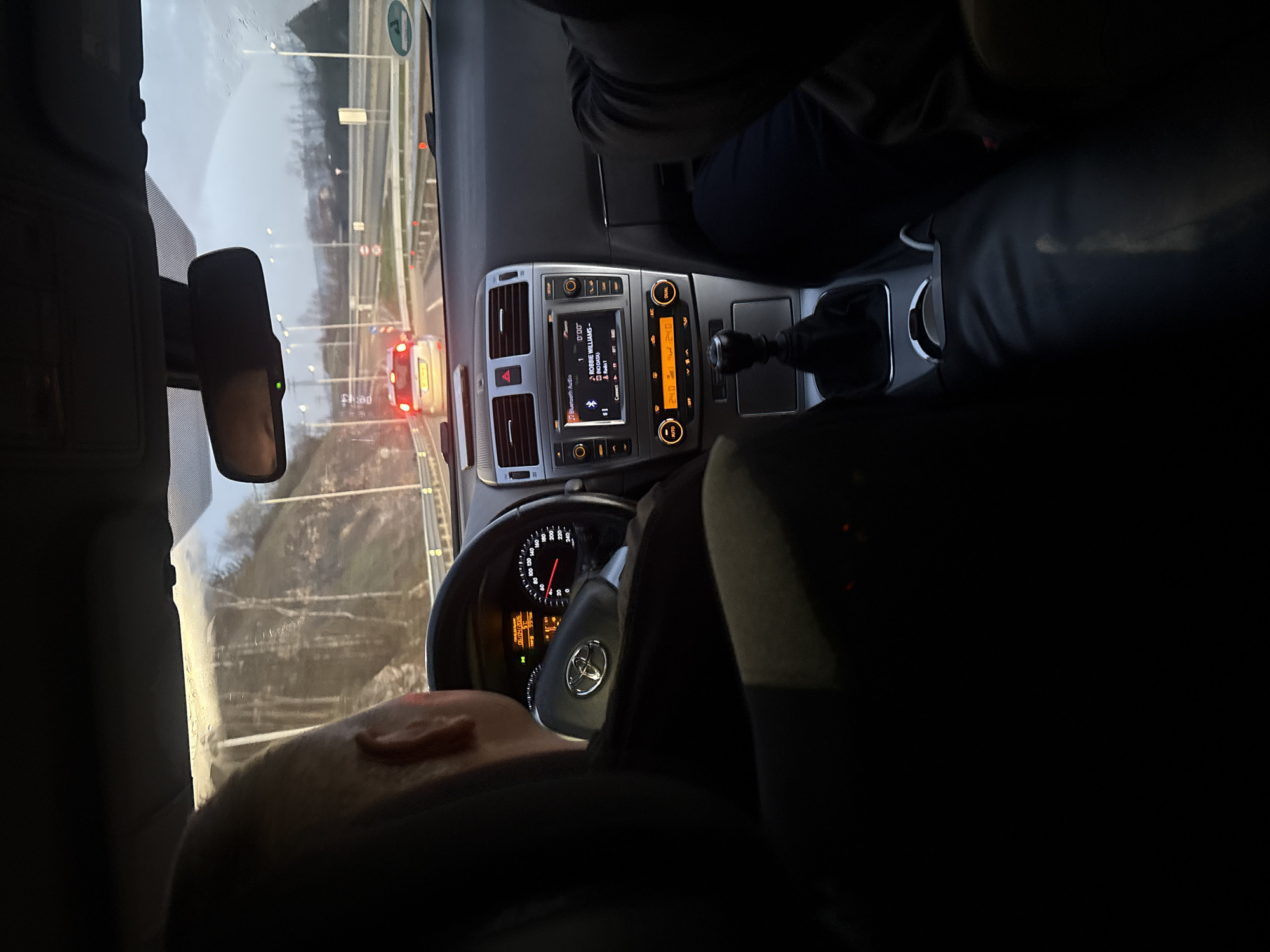 Early morning drive through Mezdra, Bulgaria captured by witness