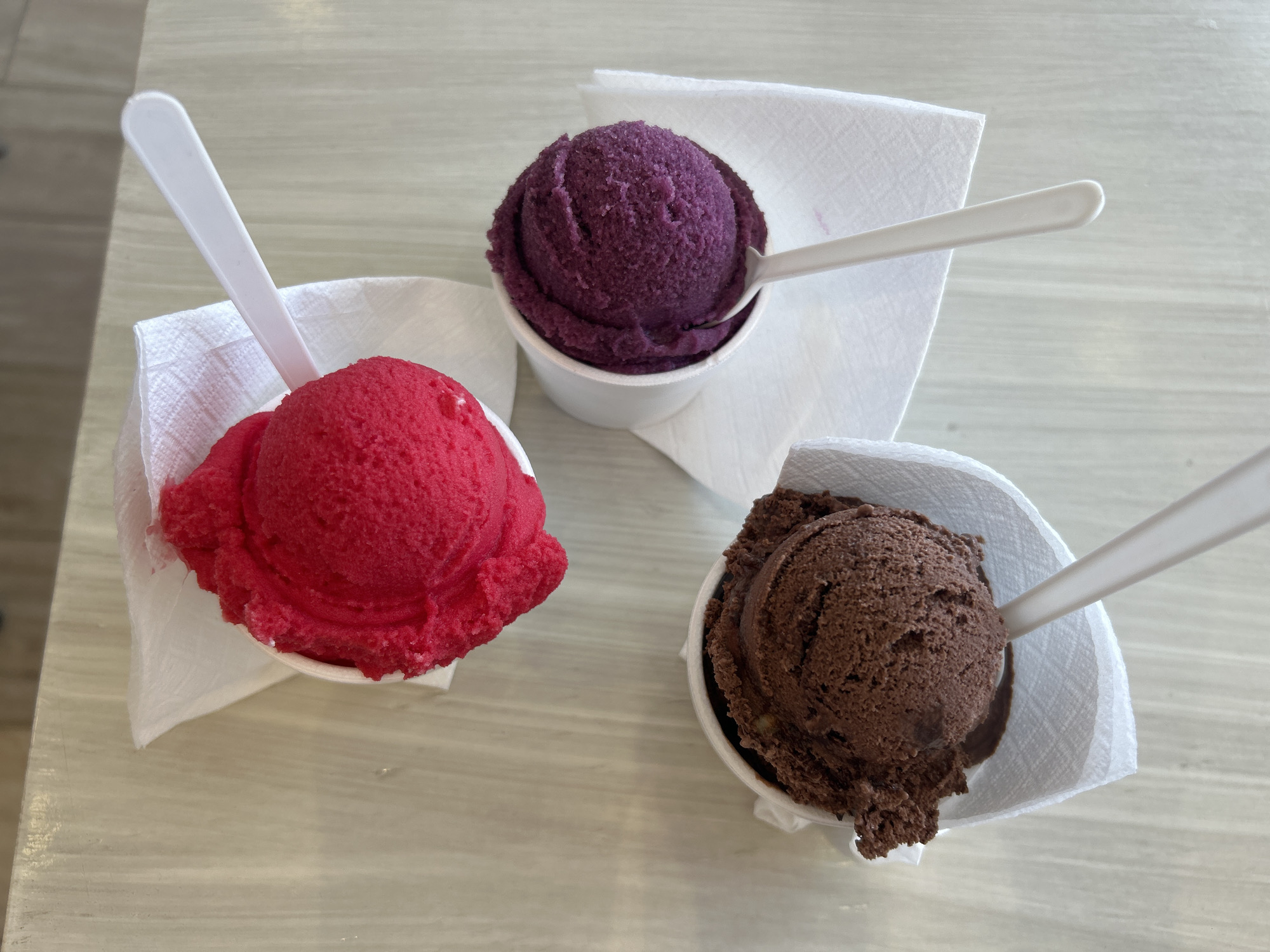Afternoon outing through shops and ice cream documented