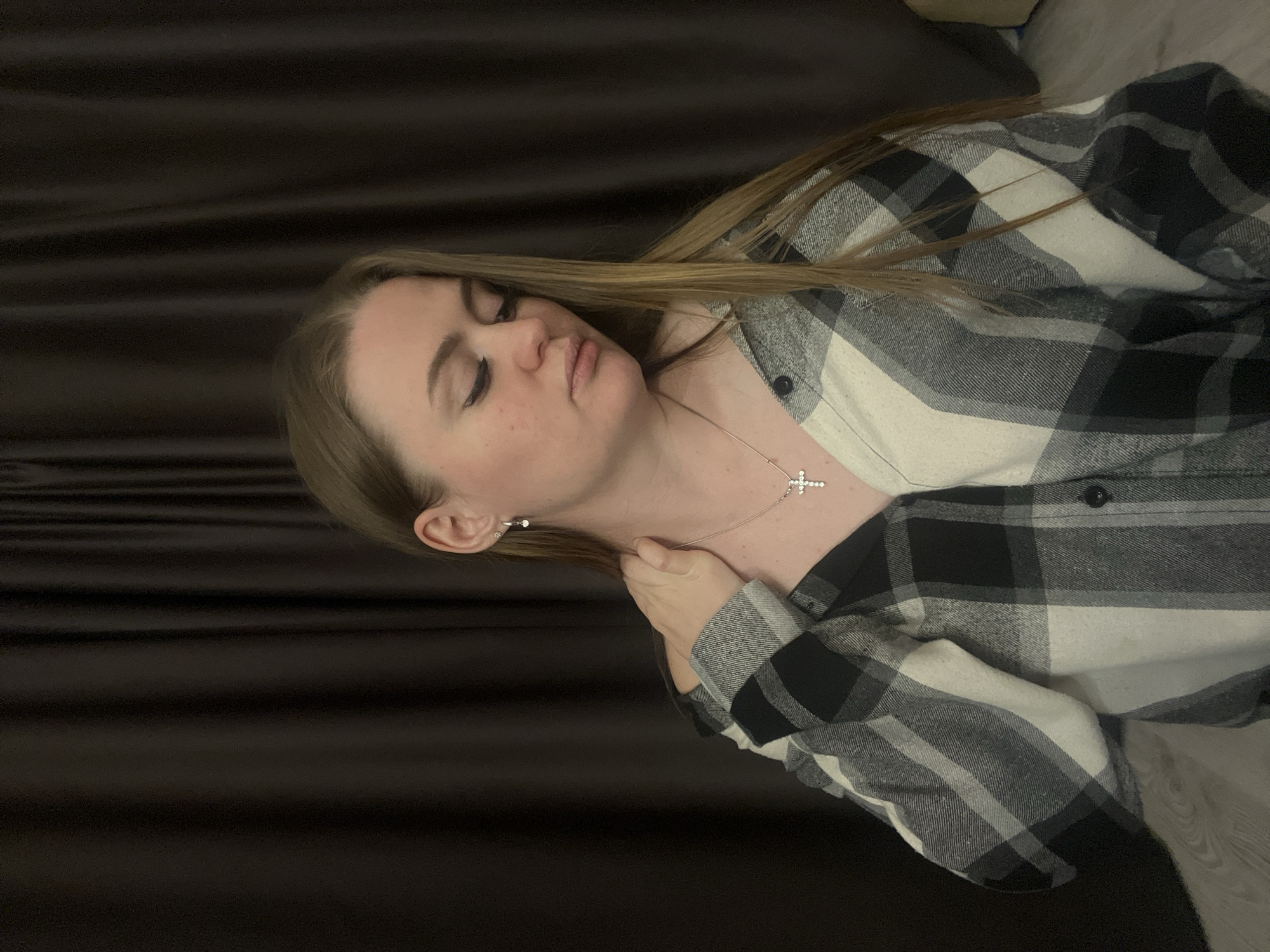 Woman photographed in multiple indoor poses in Sevastopol