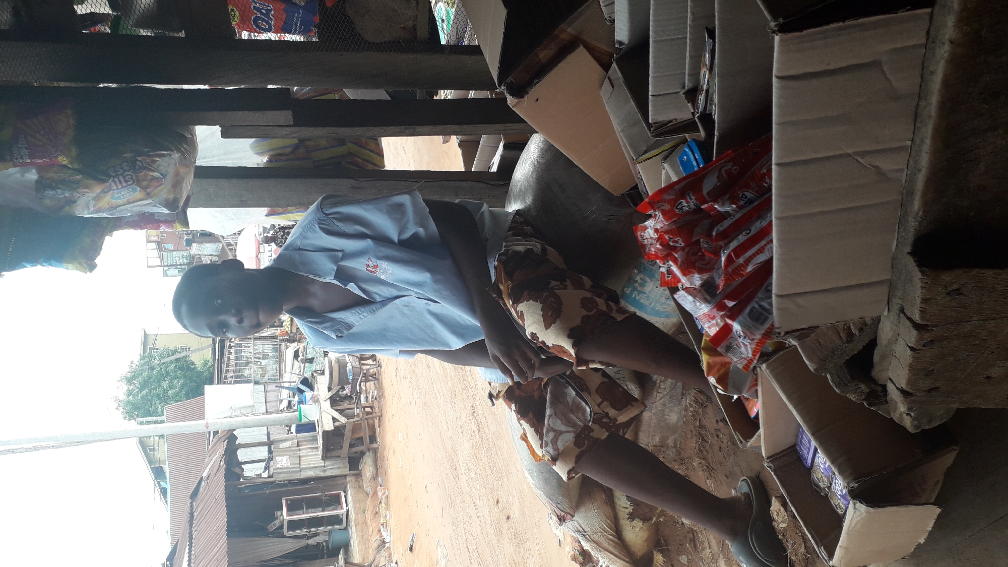 Young men gather, conduct business in Nkpor, Nigeria