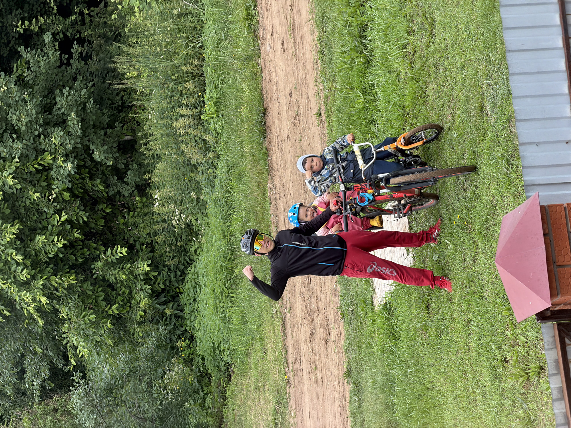 Lazy summer morning in Chaikovsky — bikes, cats, and strawberries