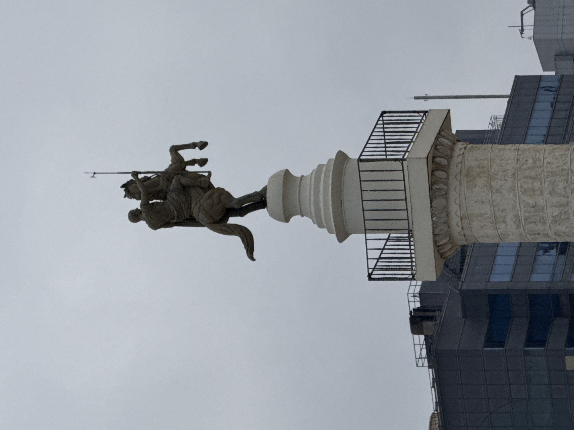 Tourist documents Macau's historic landmarks during morning walk