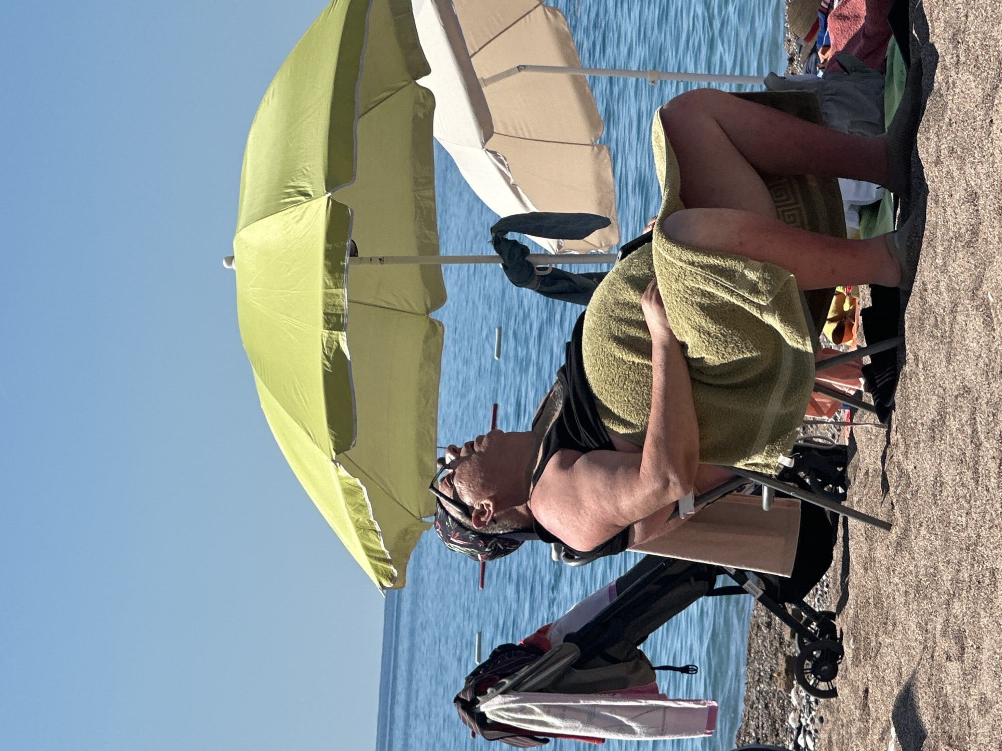 A full beach day along the Adriatic coast in Boreti