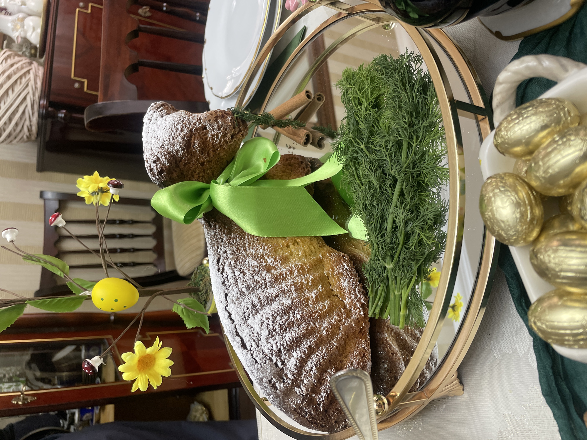 Easter celebration table set in Akhalkalaki, Georgia