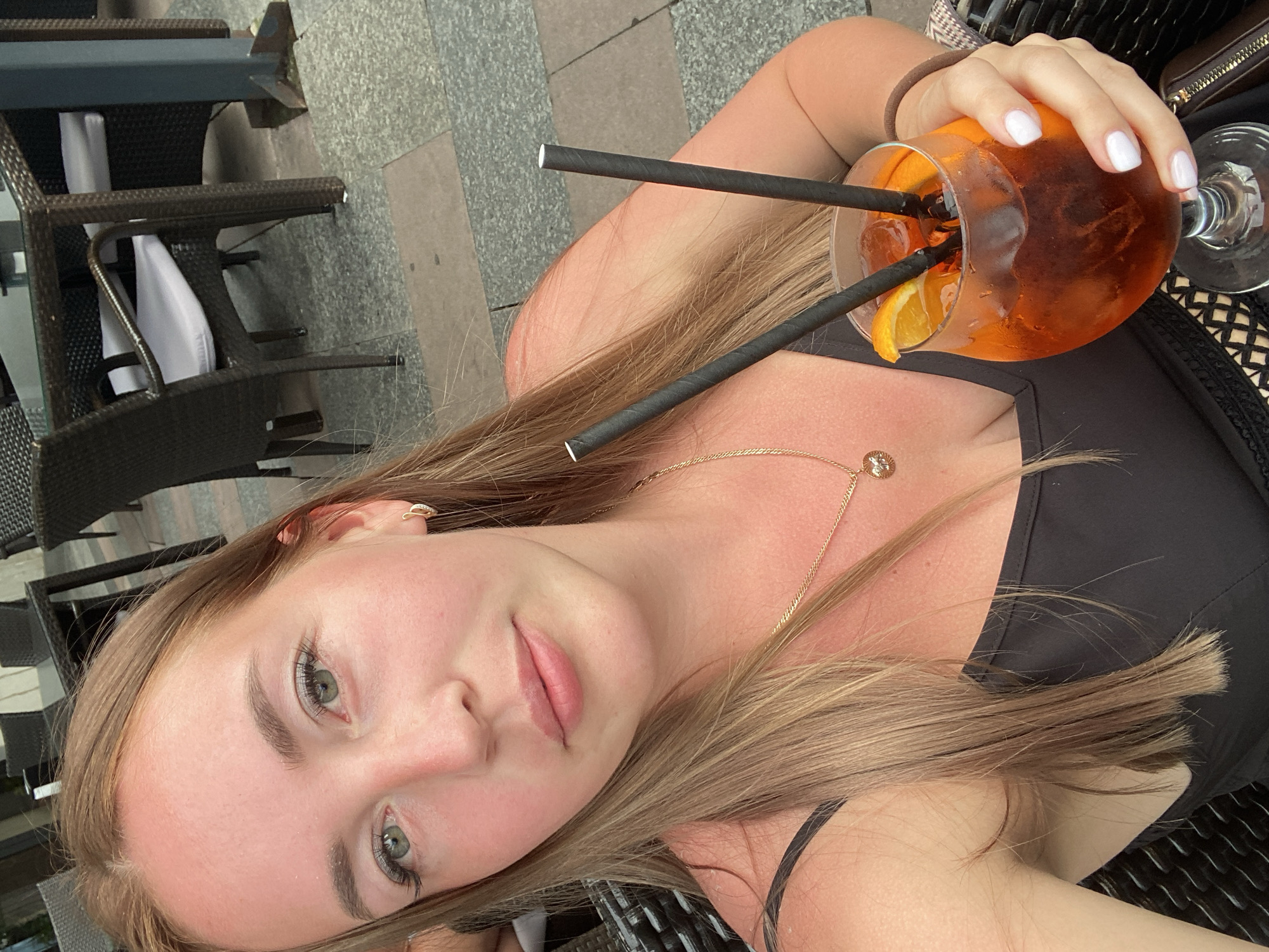 Afternoon drinks at Batumi Piazza cafe near the clock tower