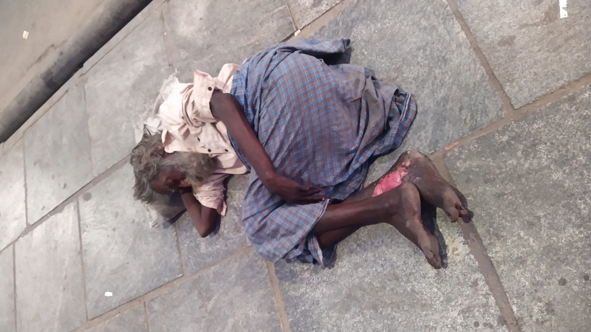 Elderly person found lying on Chennai street near flyover