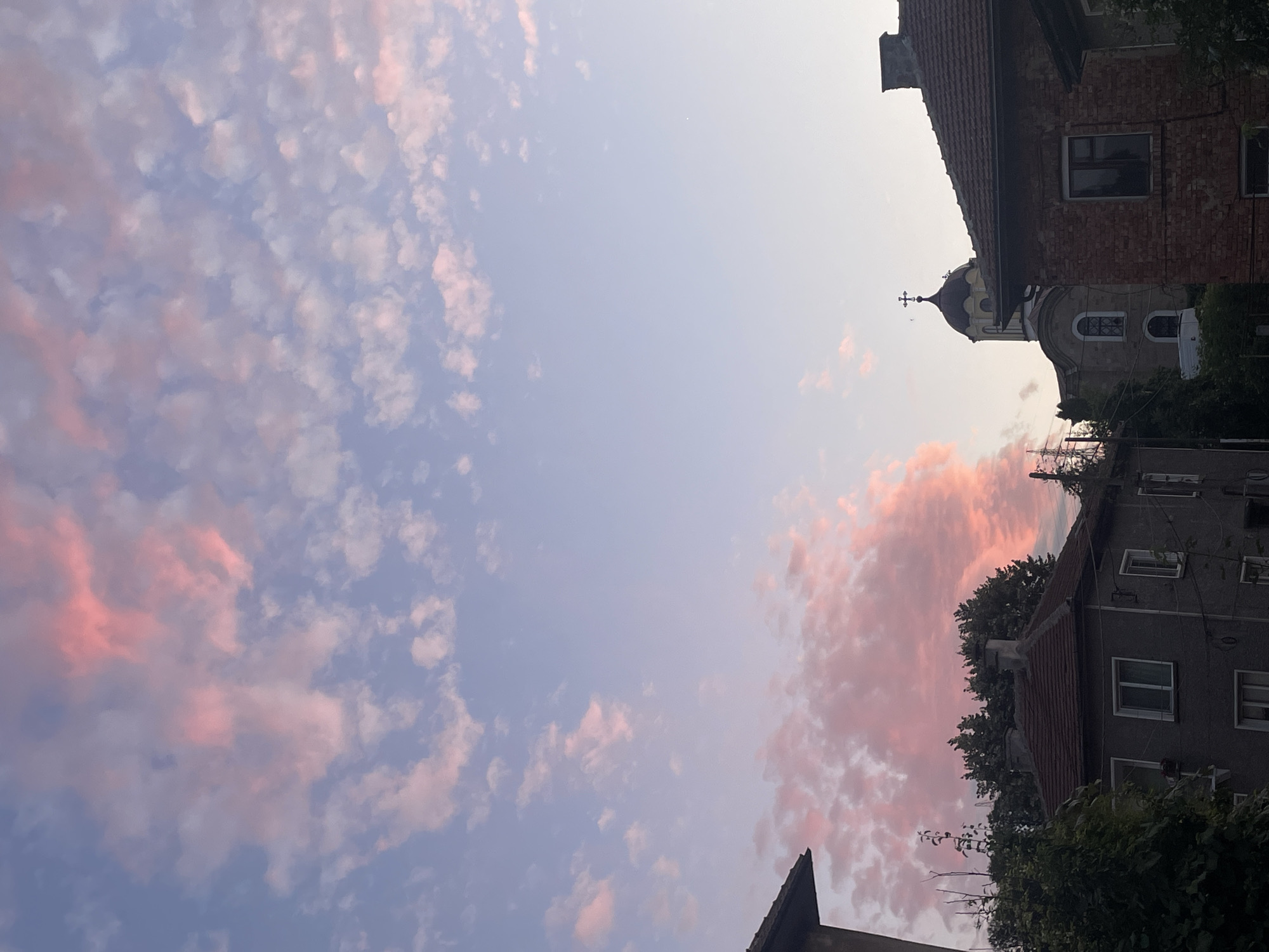 Warm sunset colors over Gabrovo's residential skyline