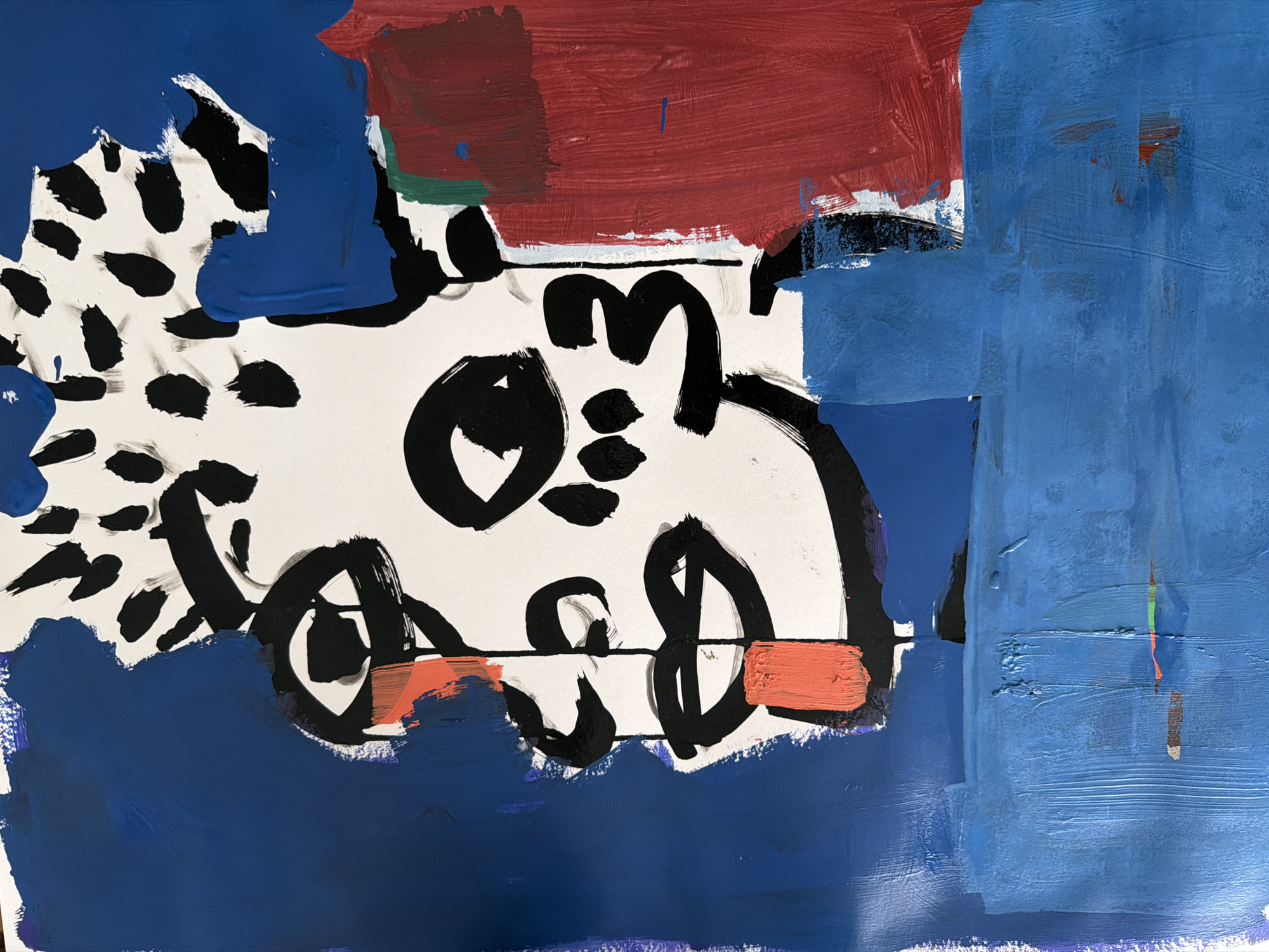 Artist's studio and abstract artwork documented in Toulon