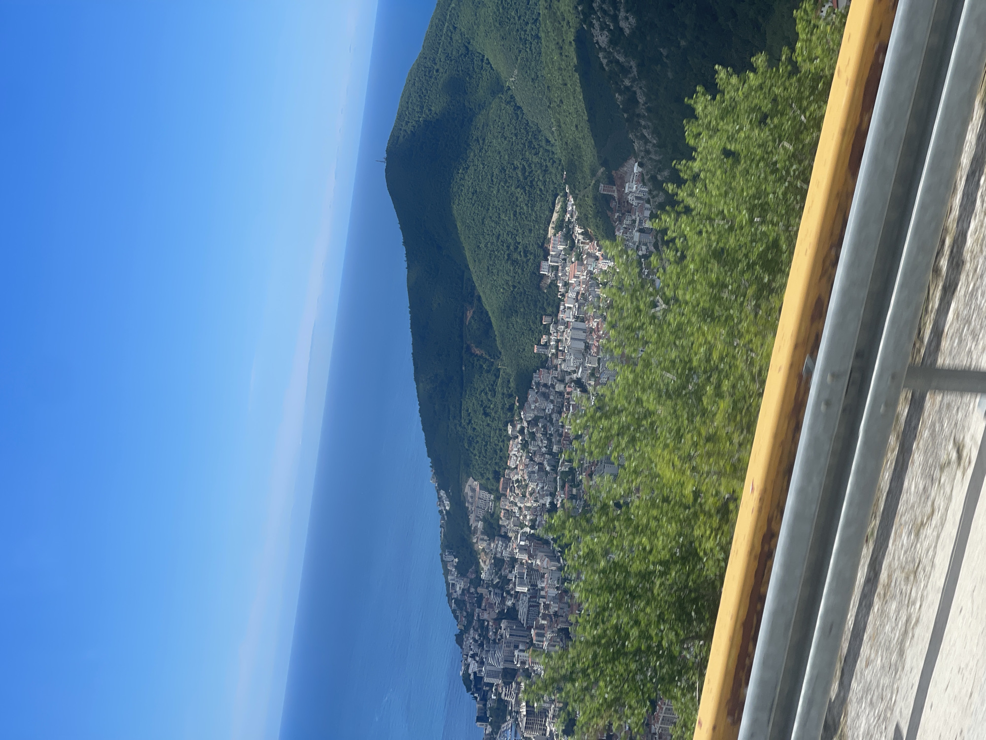 Elevated view of Budva captured from roadside viewpoint