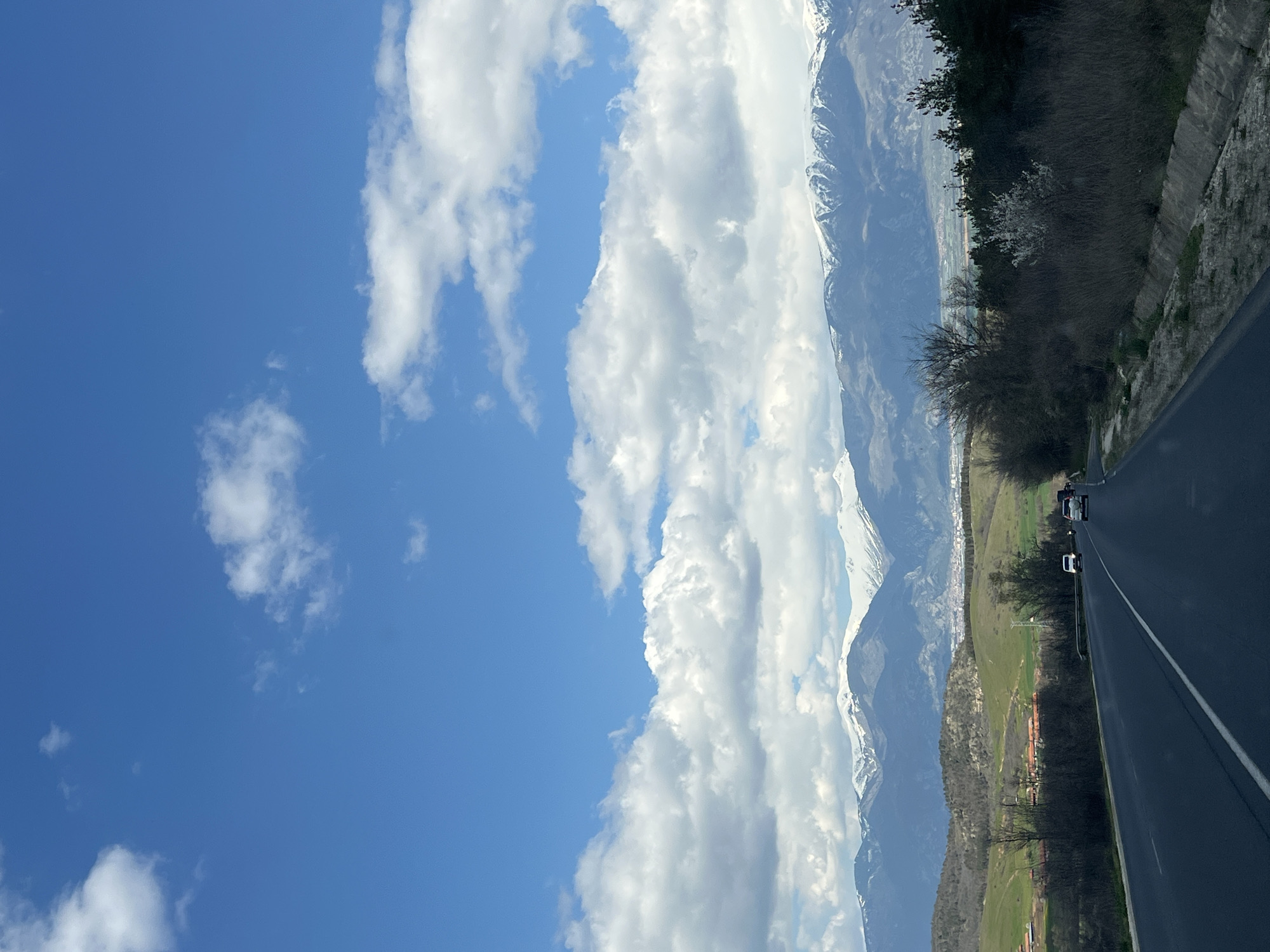 Mountain scenery documented along road near Mihiltsi, Bulgaria