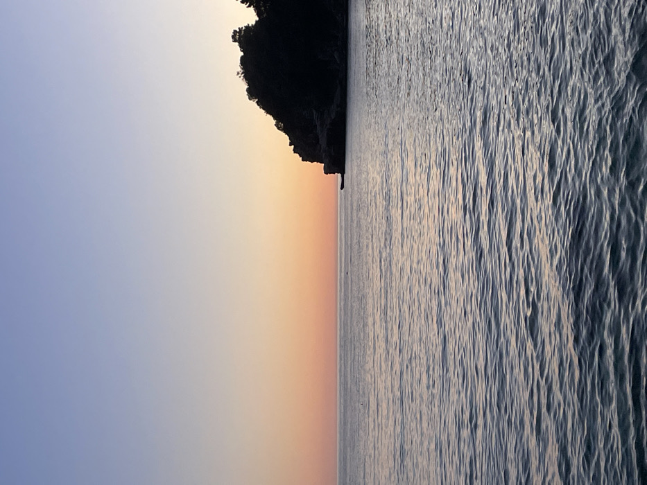 Twilight coastal documentation session captures Budva's Adriatic shoreline features