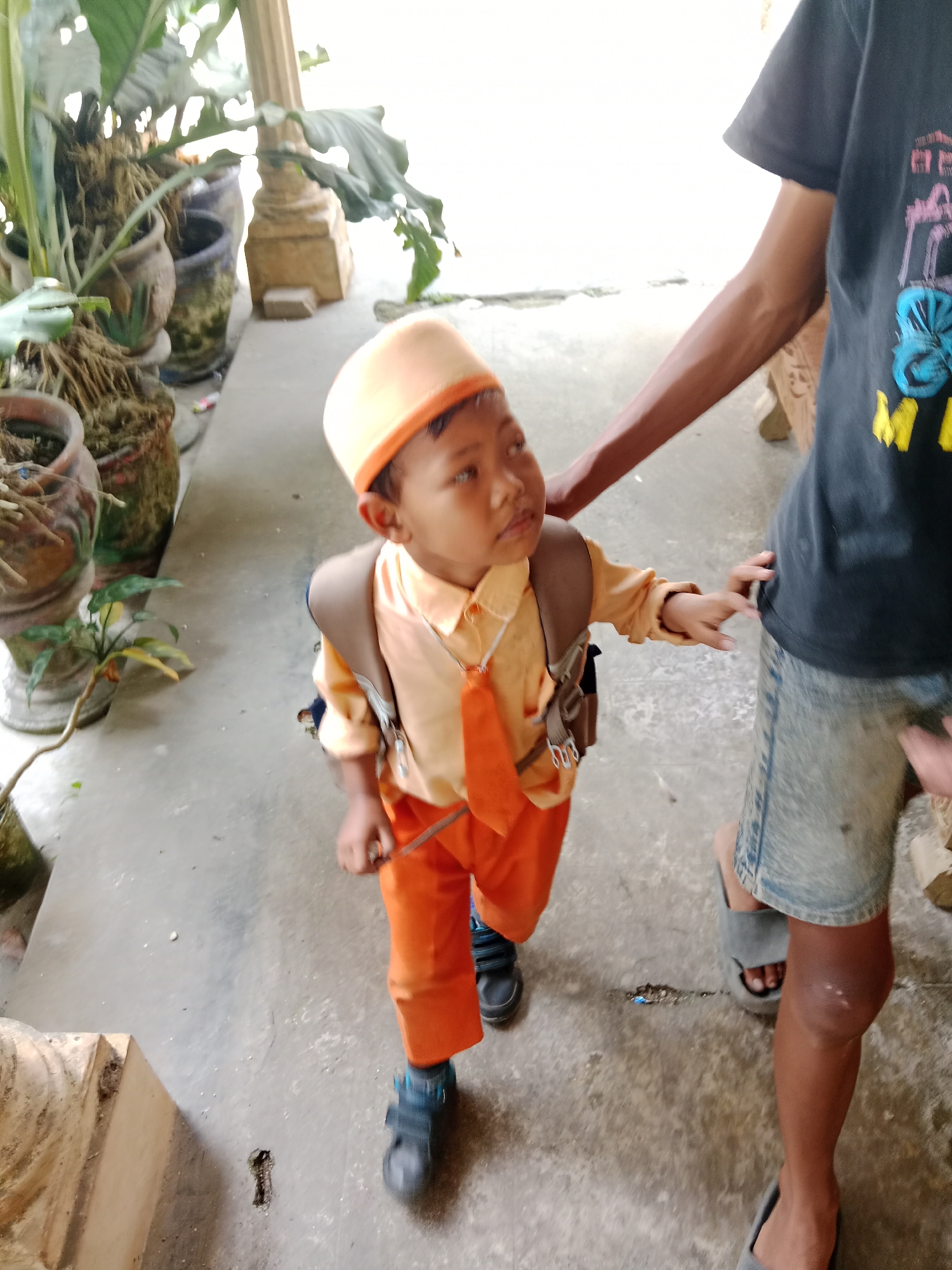 Quiet rural morning: animals, kids, and street life