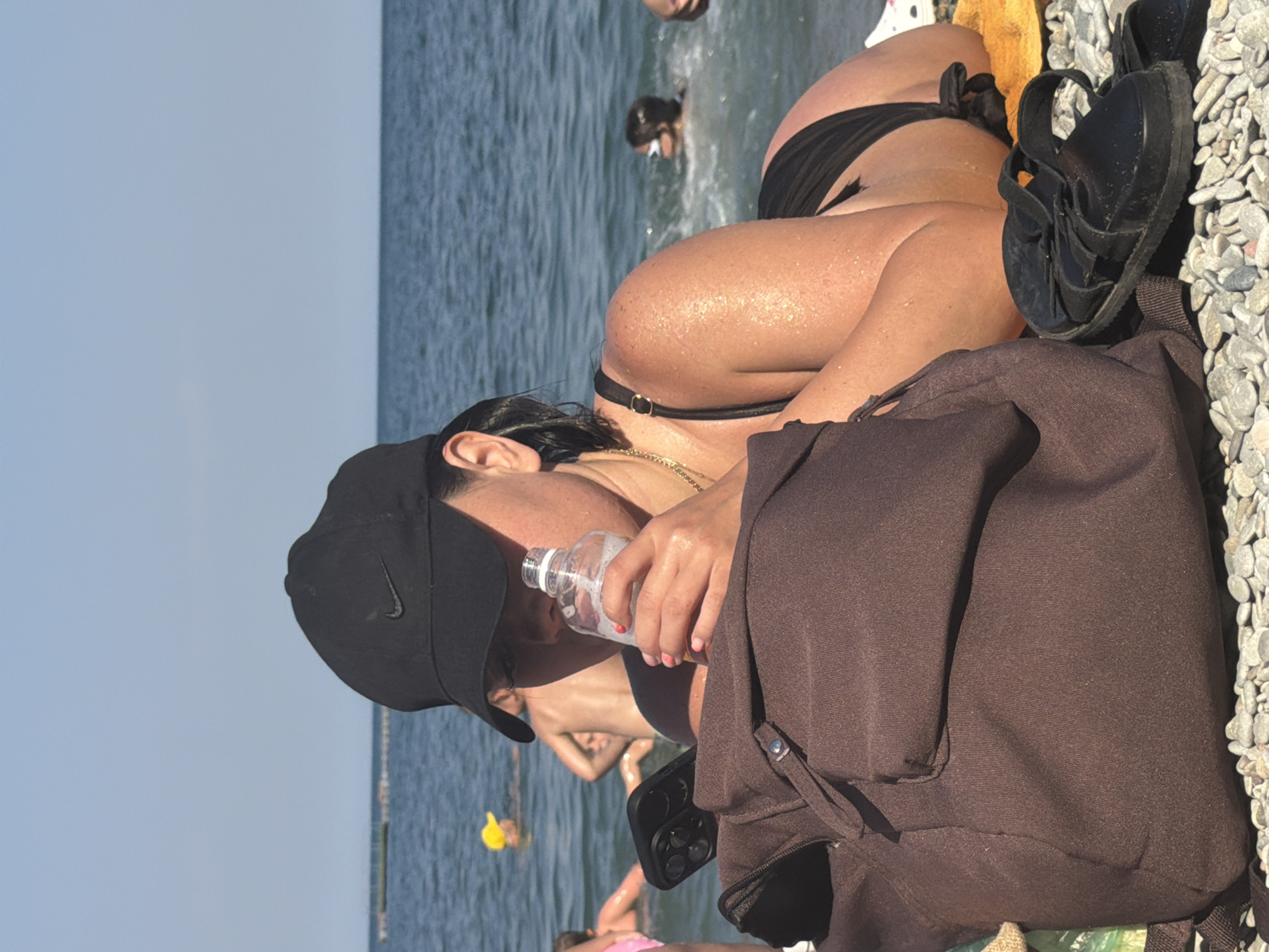 Lazy summer afternoon on the Partenit pebble beach