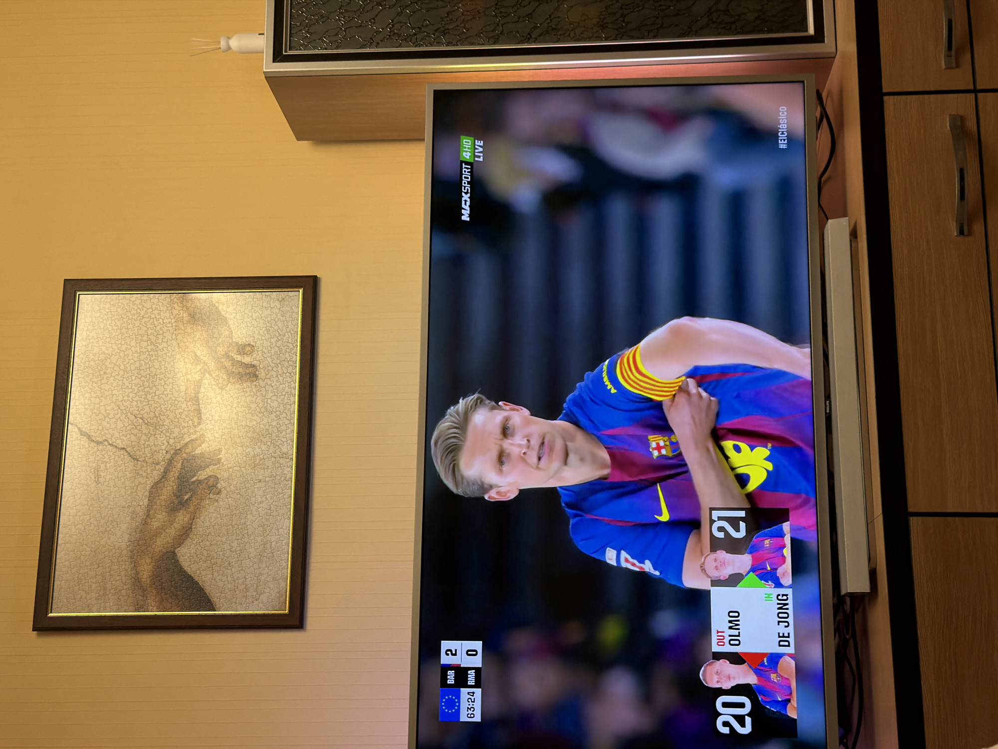 Soccer match featuring Barcelona's de Jong televised in Plovdiv