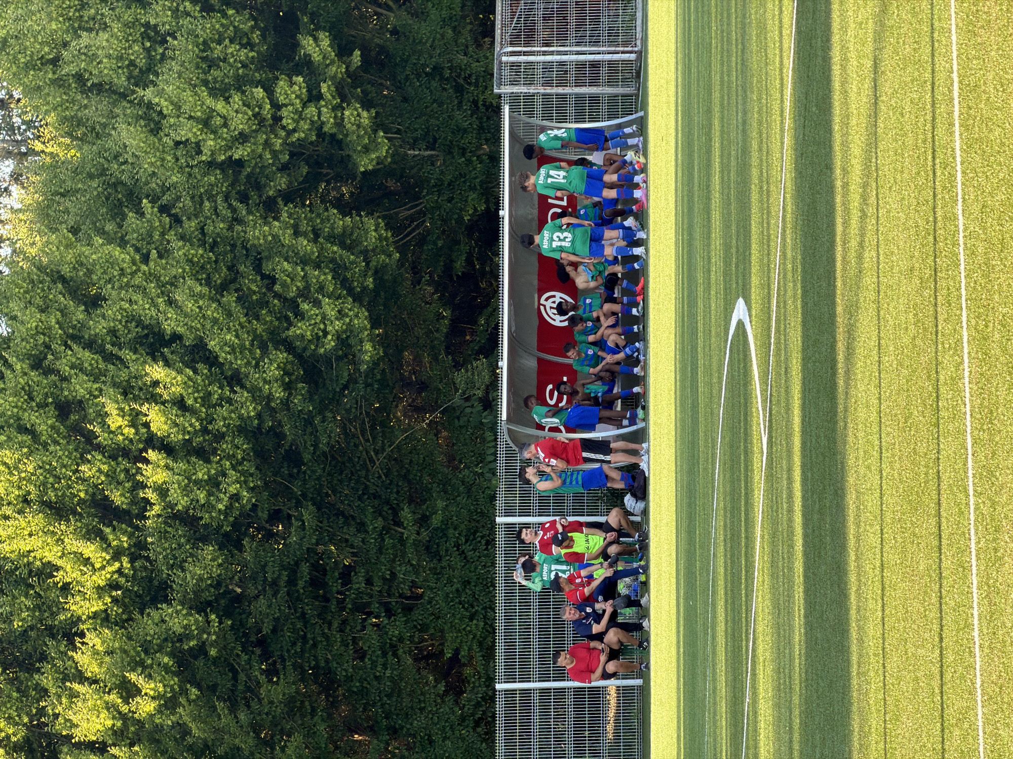 Soccer team assembles on turf in Esch-sur-Alzette