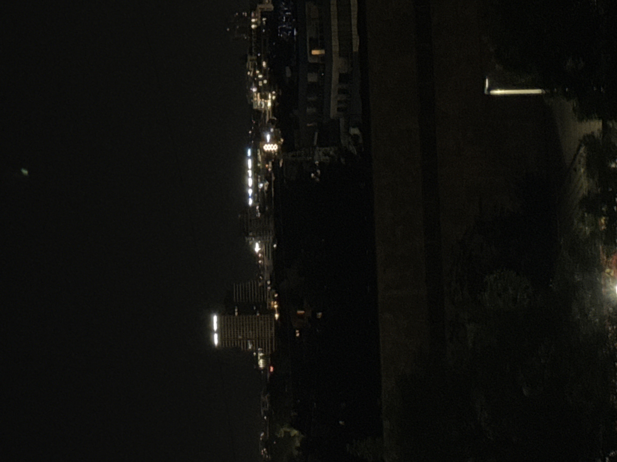 Evening lights illuminate Sofia cityscape on May 27