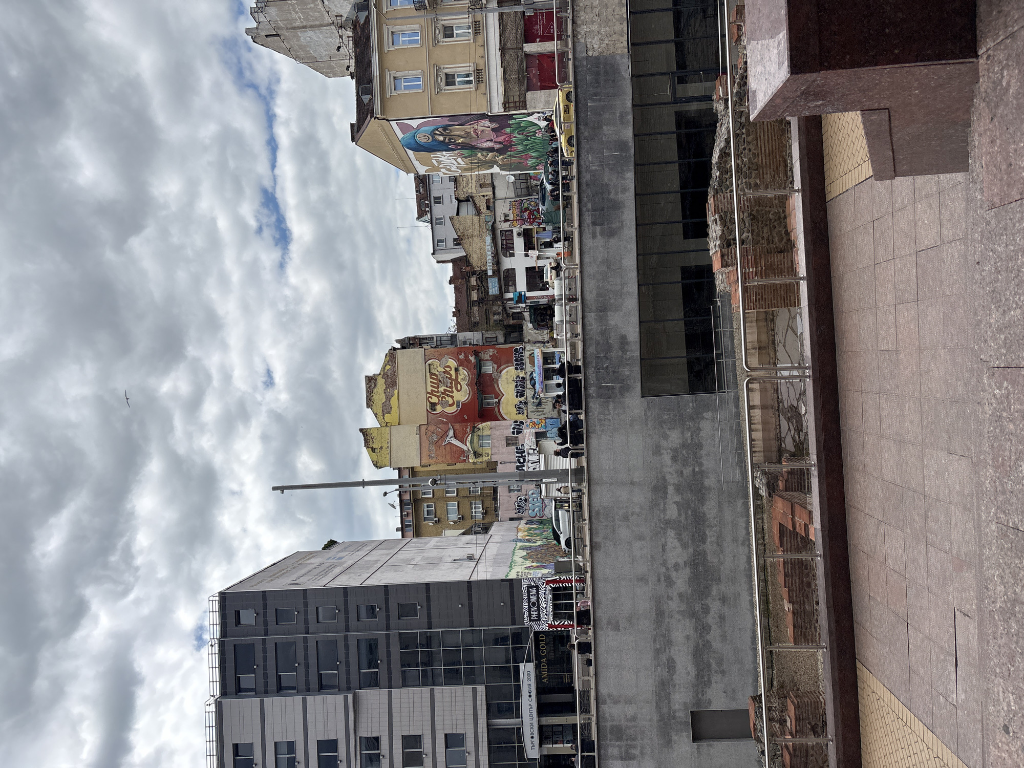 Sofia street scenes and National Theatre captured by witness