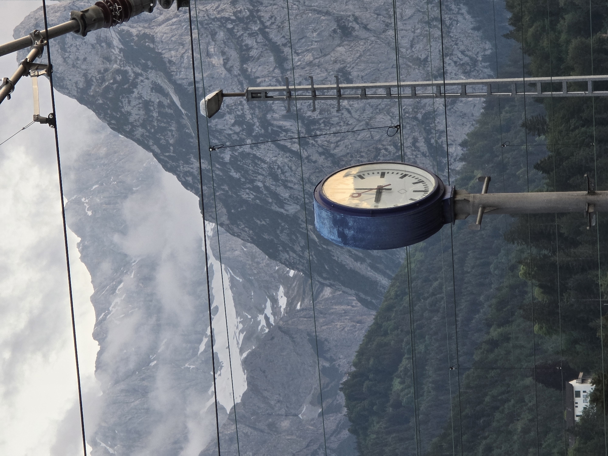Evening train operations documented at Garmisch-Partenkirchen Alpine station