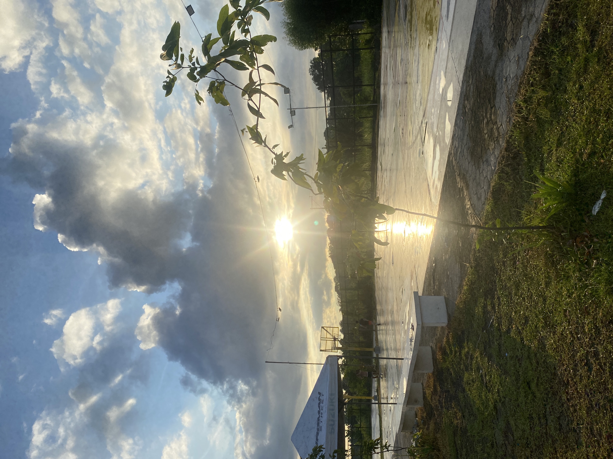 Golden hour basketball courts and public spaces in Davao City