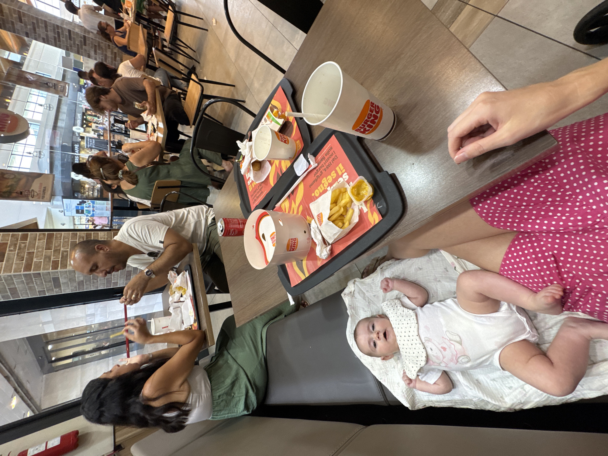 Burger King stop and supermarket run at a Carini mall