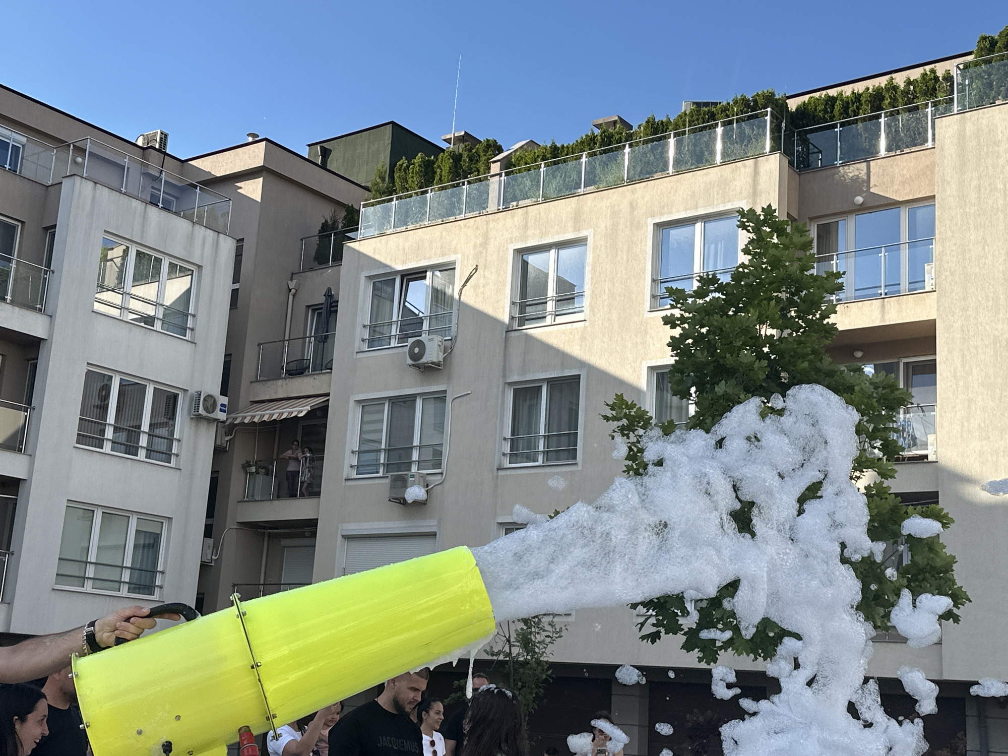 Community foam party and children's activities held in Sofia