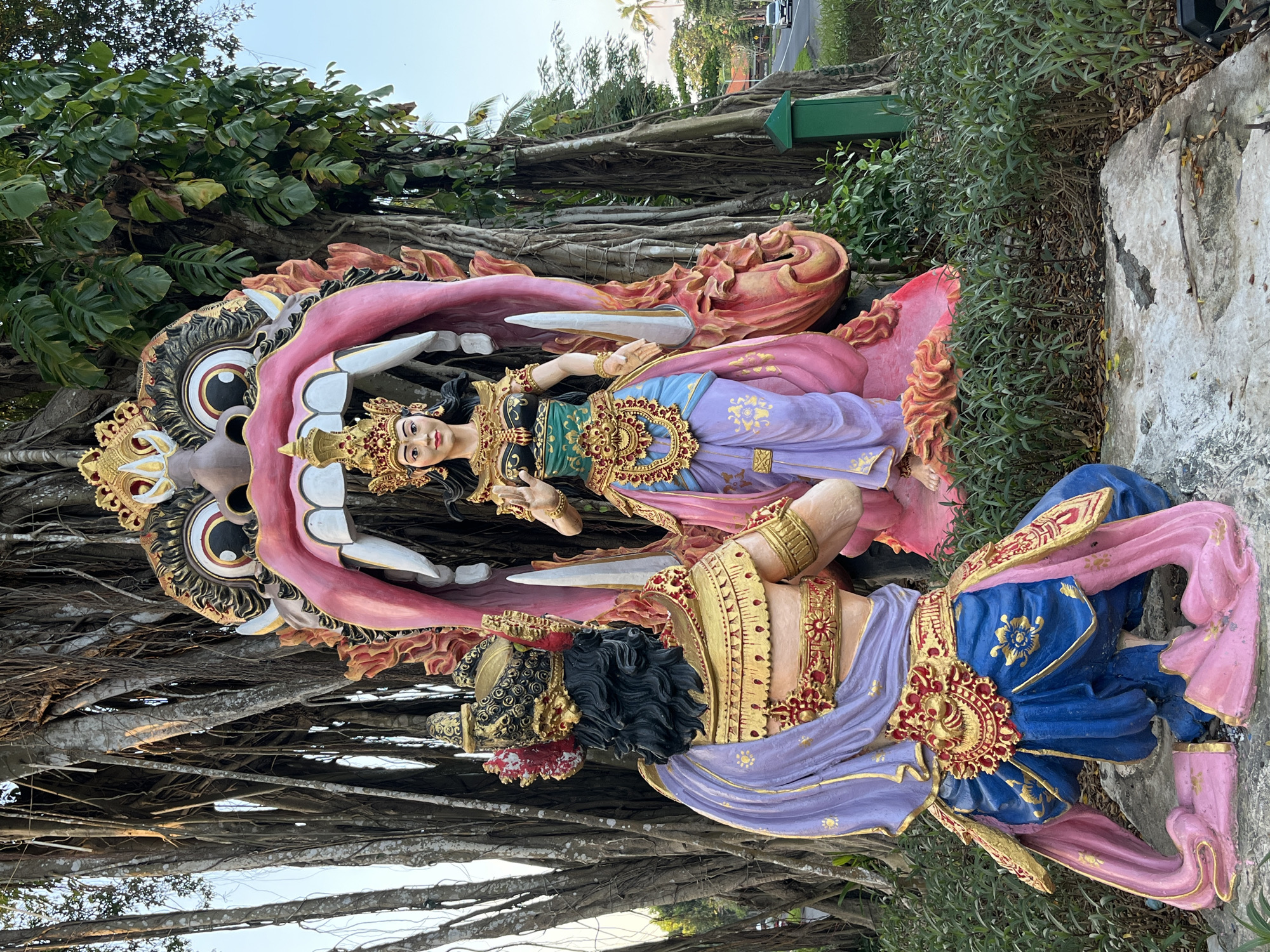 Tourist documents Balinese cultural site features in Kuta Selatan