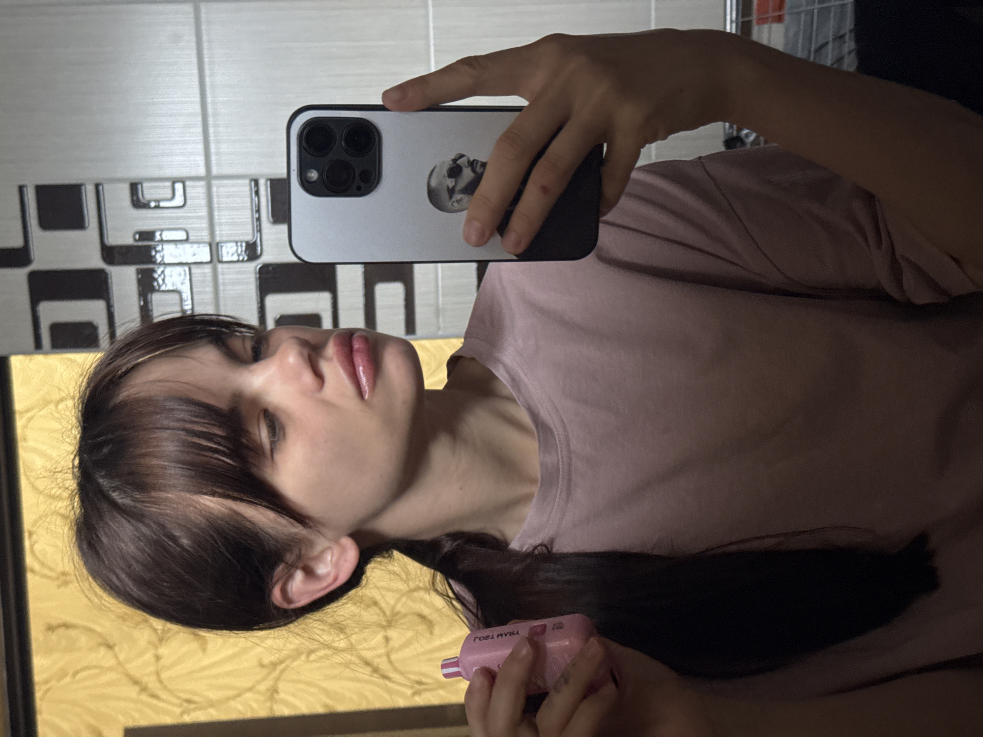 Woman takes multiple selfies across home in Rostov-on-Don