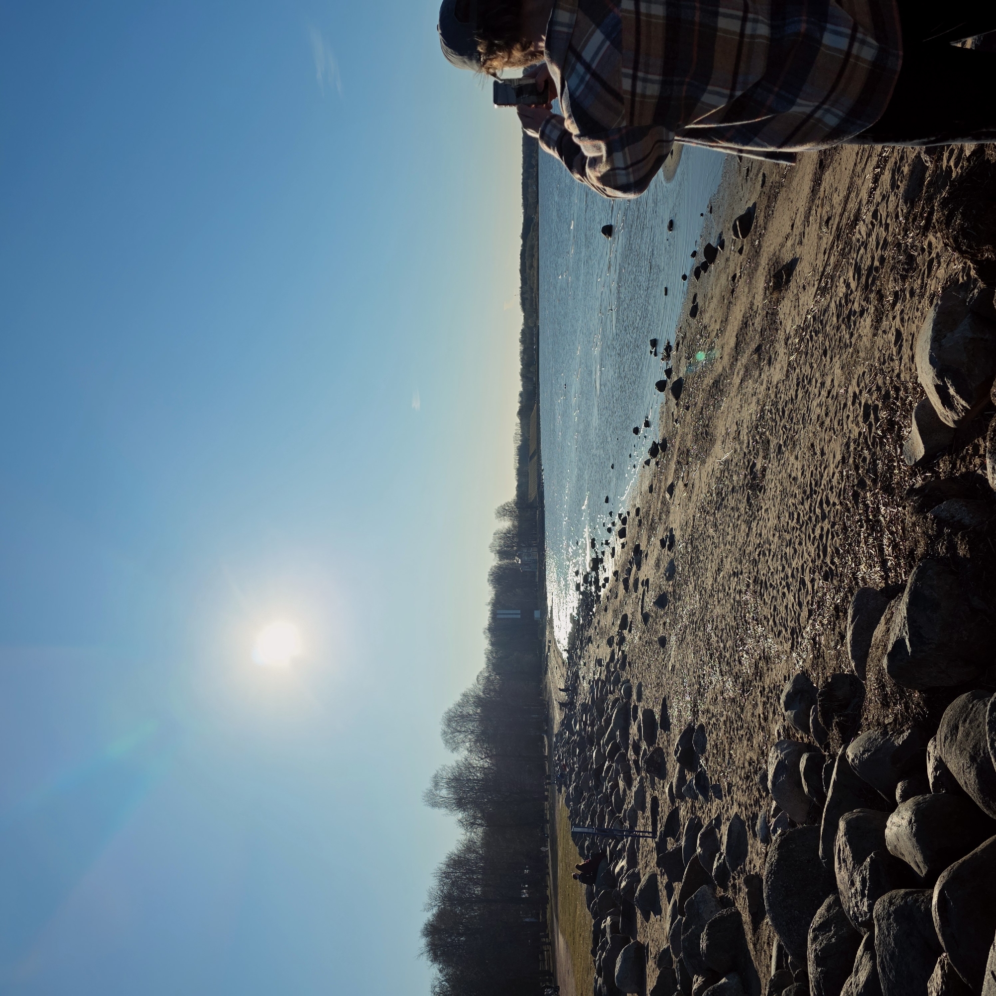 Afternoon visitors captured enjoying Peterhof waterfront areas