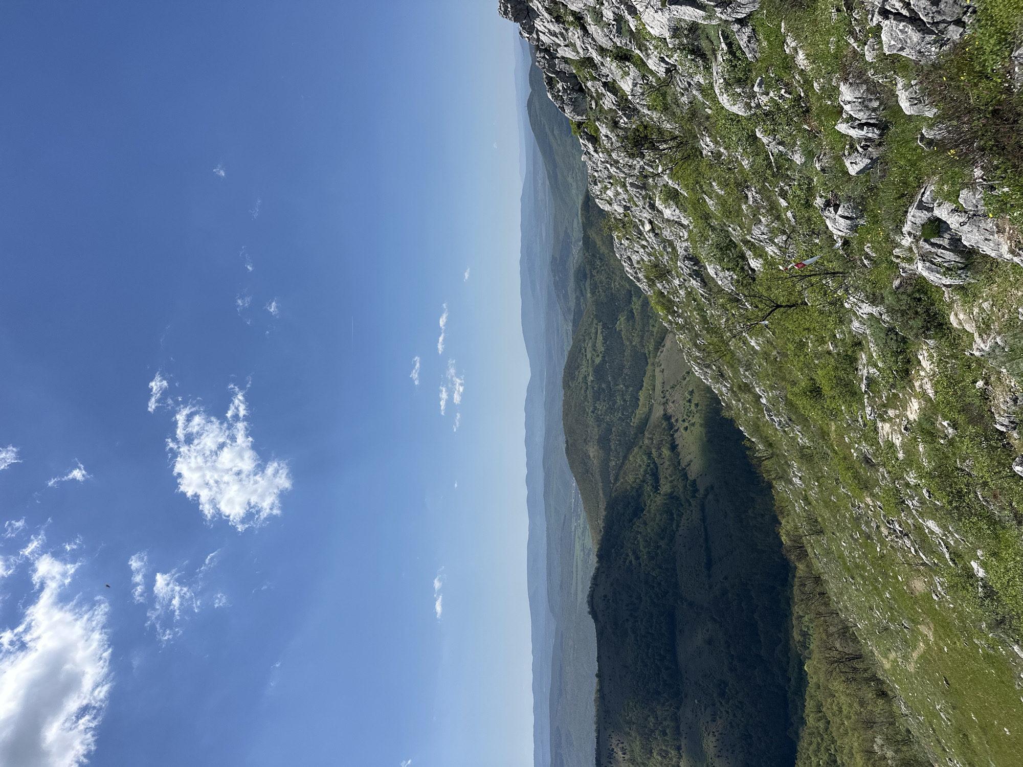 Mountain landscape observed from high vantage point in Bilka, Bulgaria