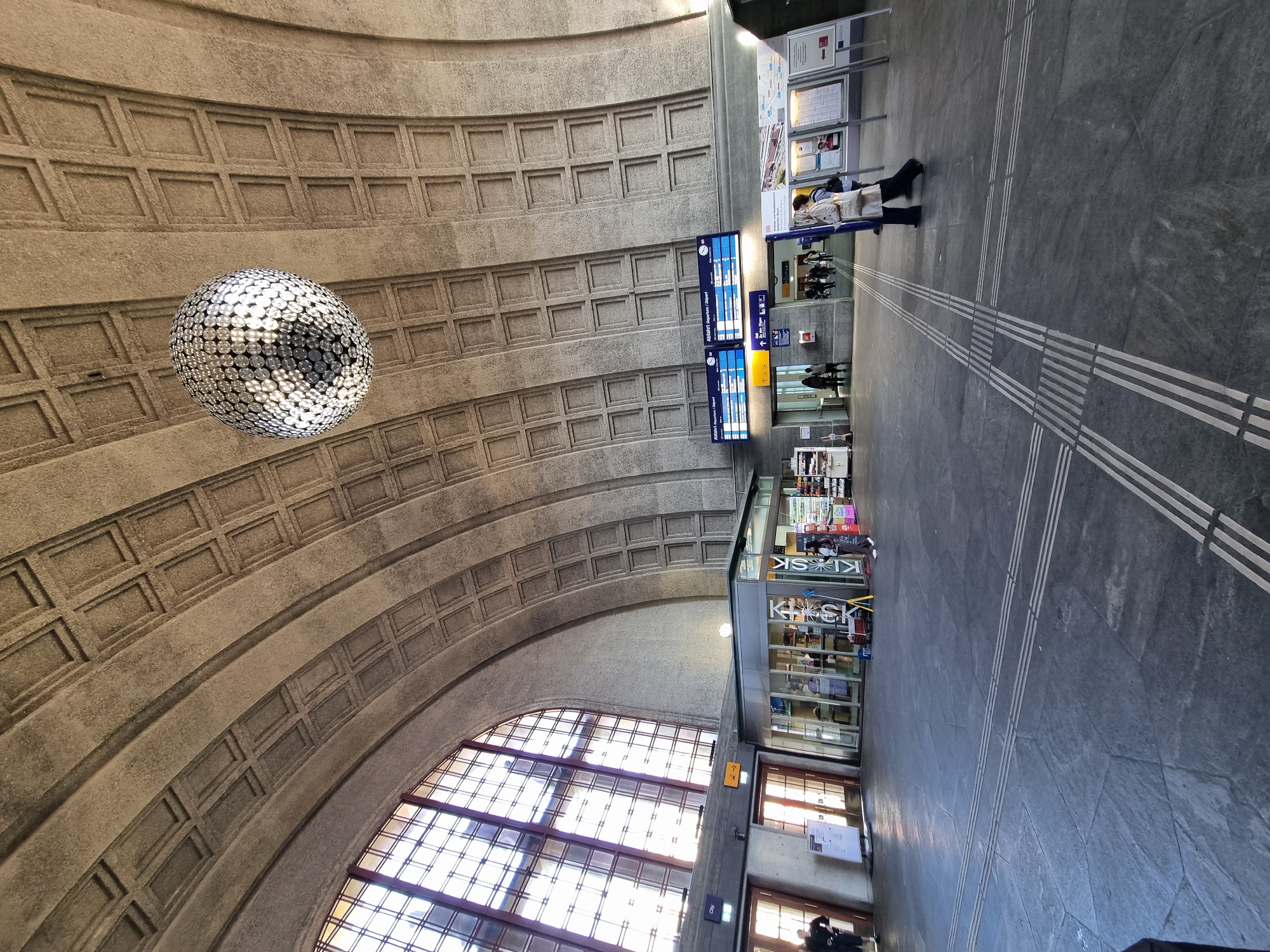 Basel train station interior architecture documented by witness