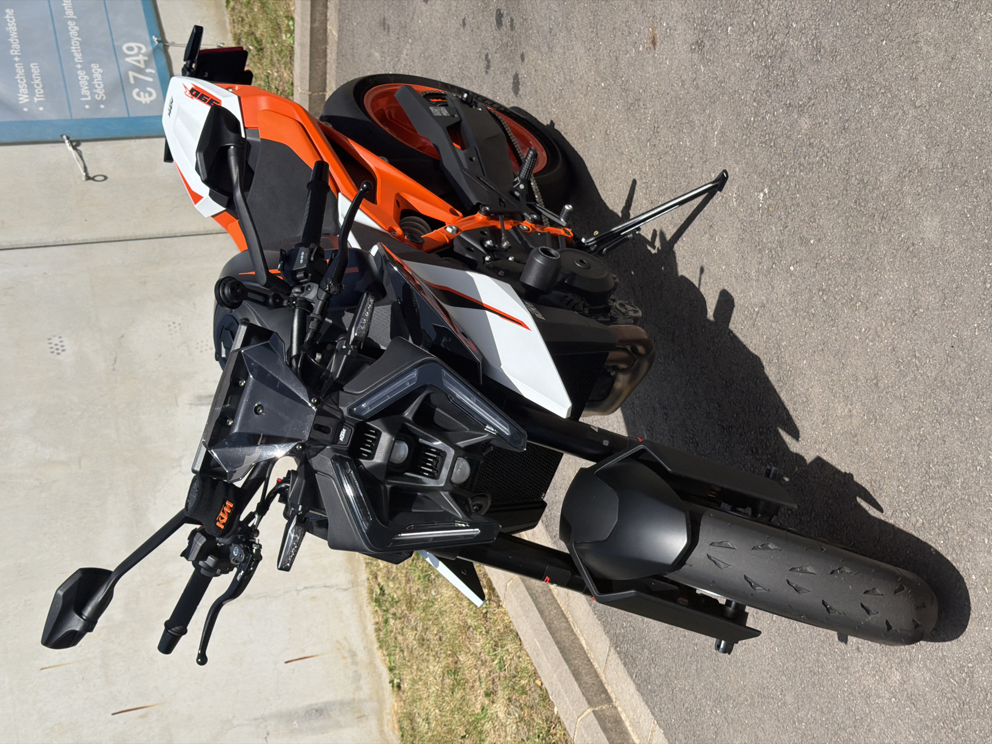 KTM motorcycle parked on street in Esch-sur-Alzette, Luxembourg