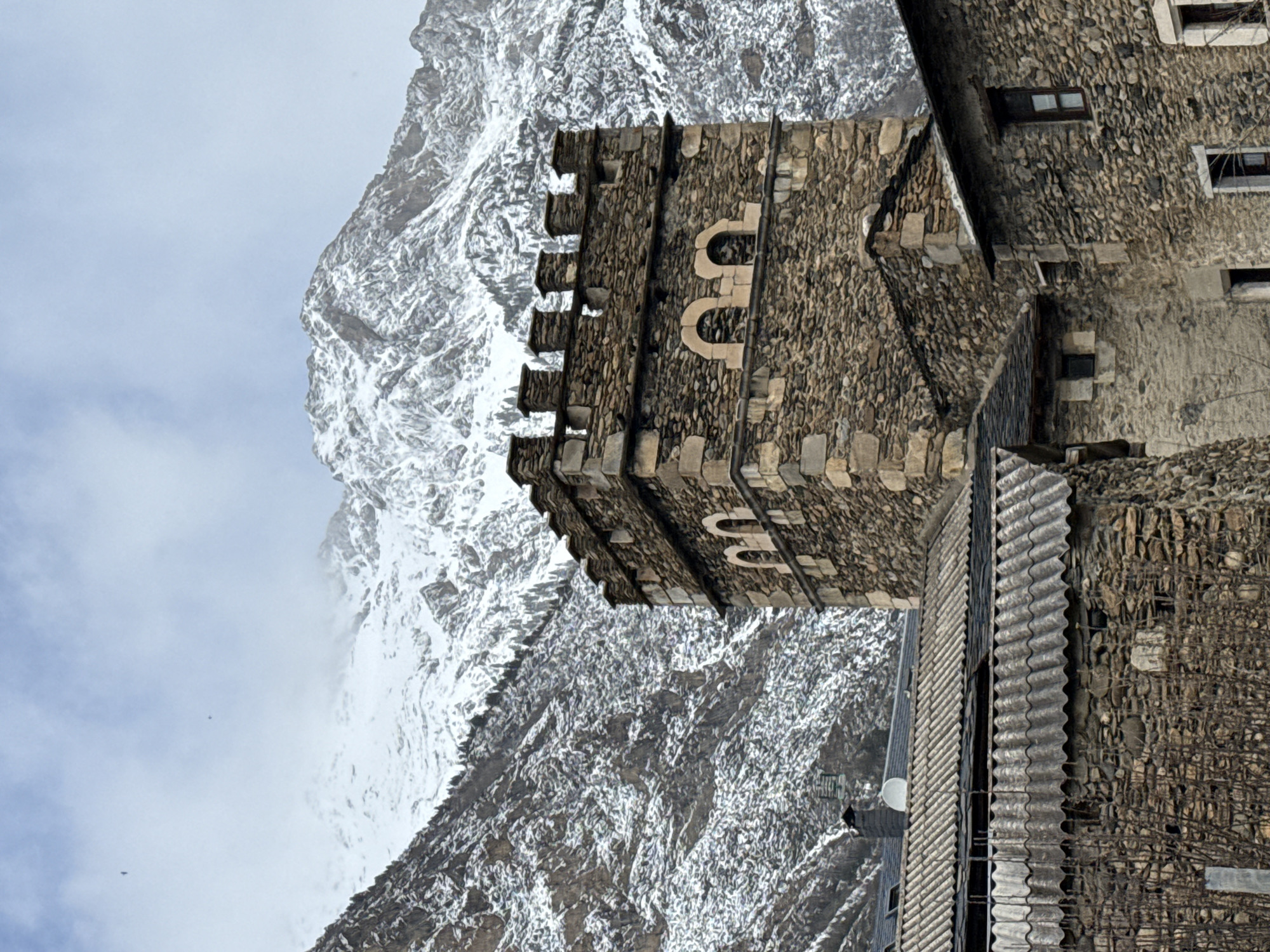 Historic stone tower spotted in Benasque Spain