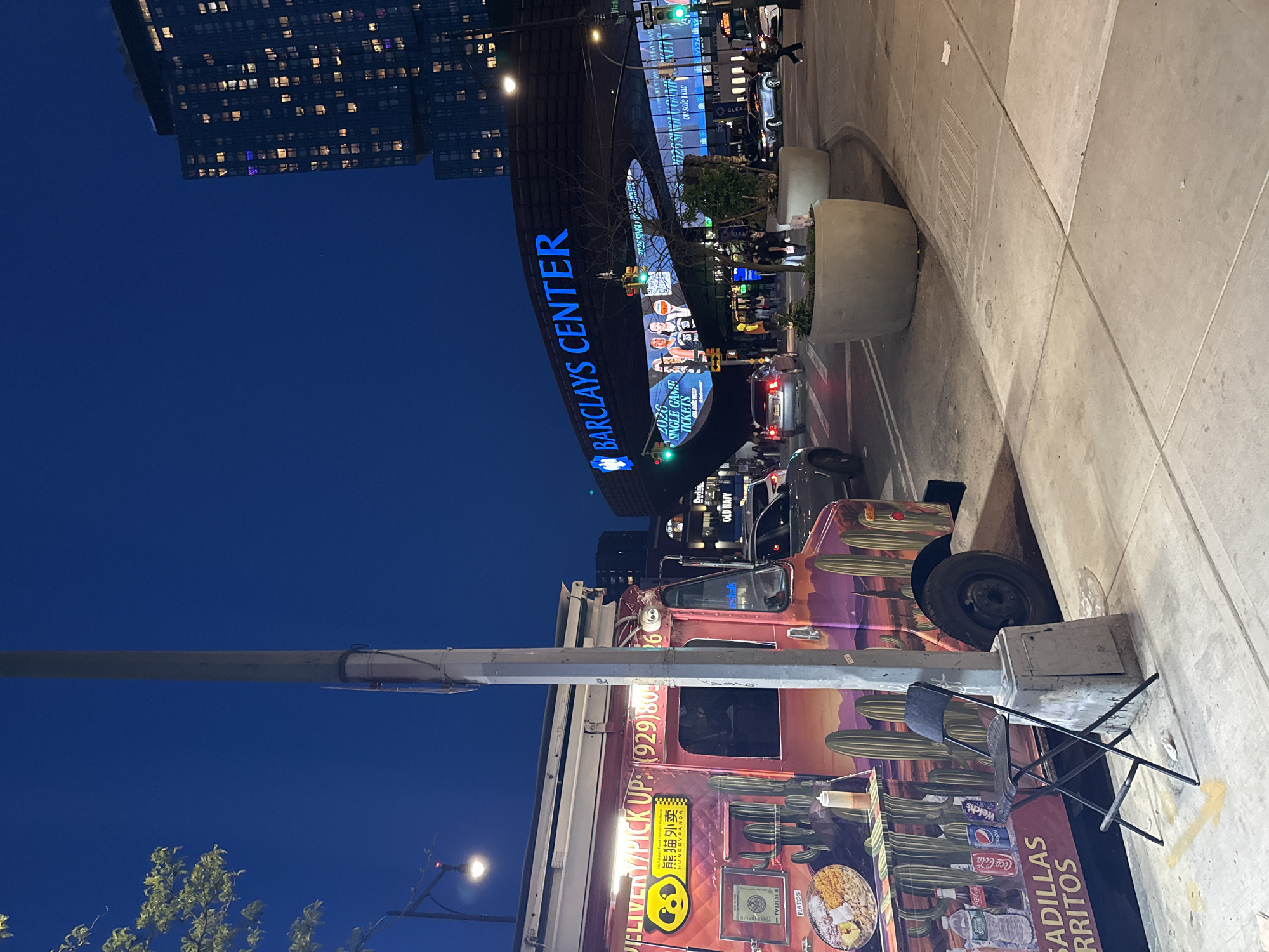 Spanish food truck operates late night outside Brooklyn's Barclays Center
