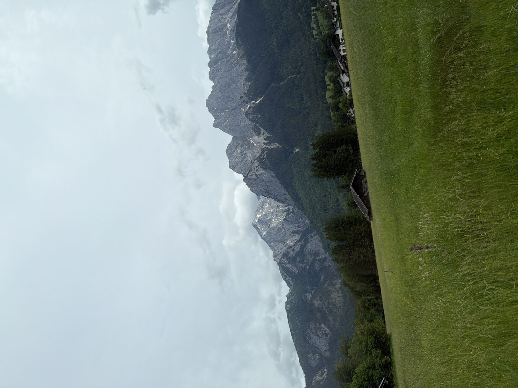 Rotated landscape photo captured in Grainau mountain region