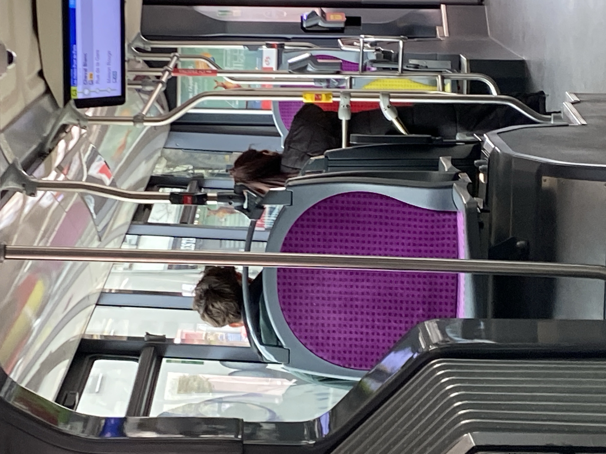 Morning bus commute captured in Bischheim, France