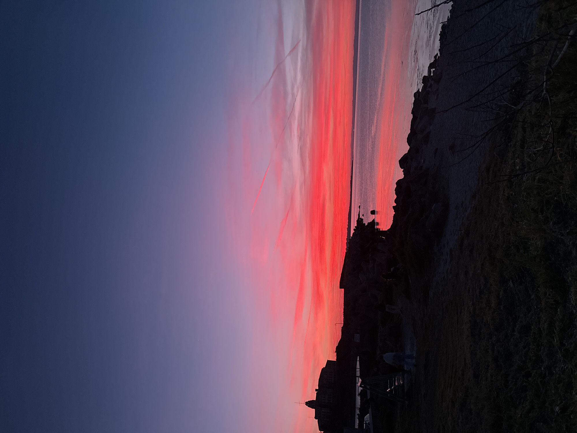 Dramatic sunset illuminates coastal Sozopol, Bulgaria