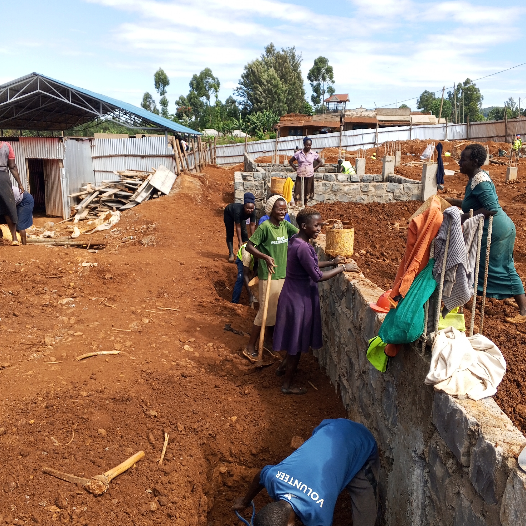 Construction work underway in Borabu Chitago ward, Kenya