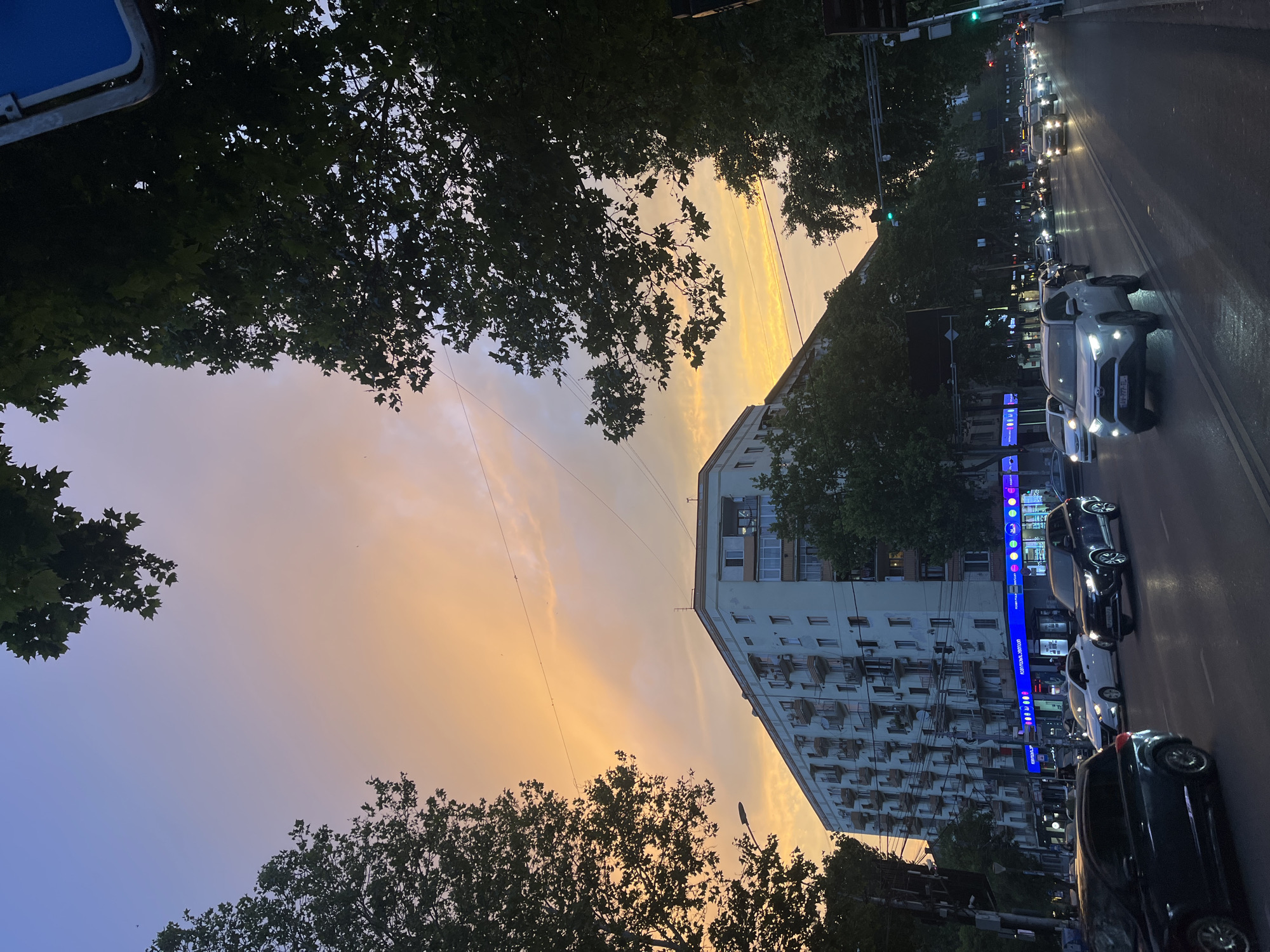 Tbilisi sunset and metro scenes, early evening